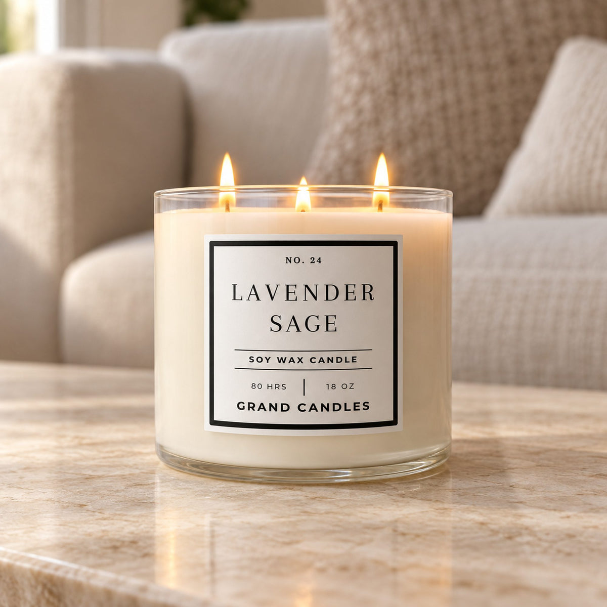 Grand Candles candle styled for an everyday home fragrance ritual