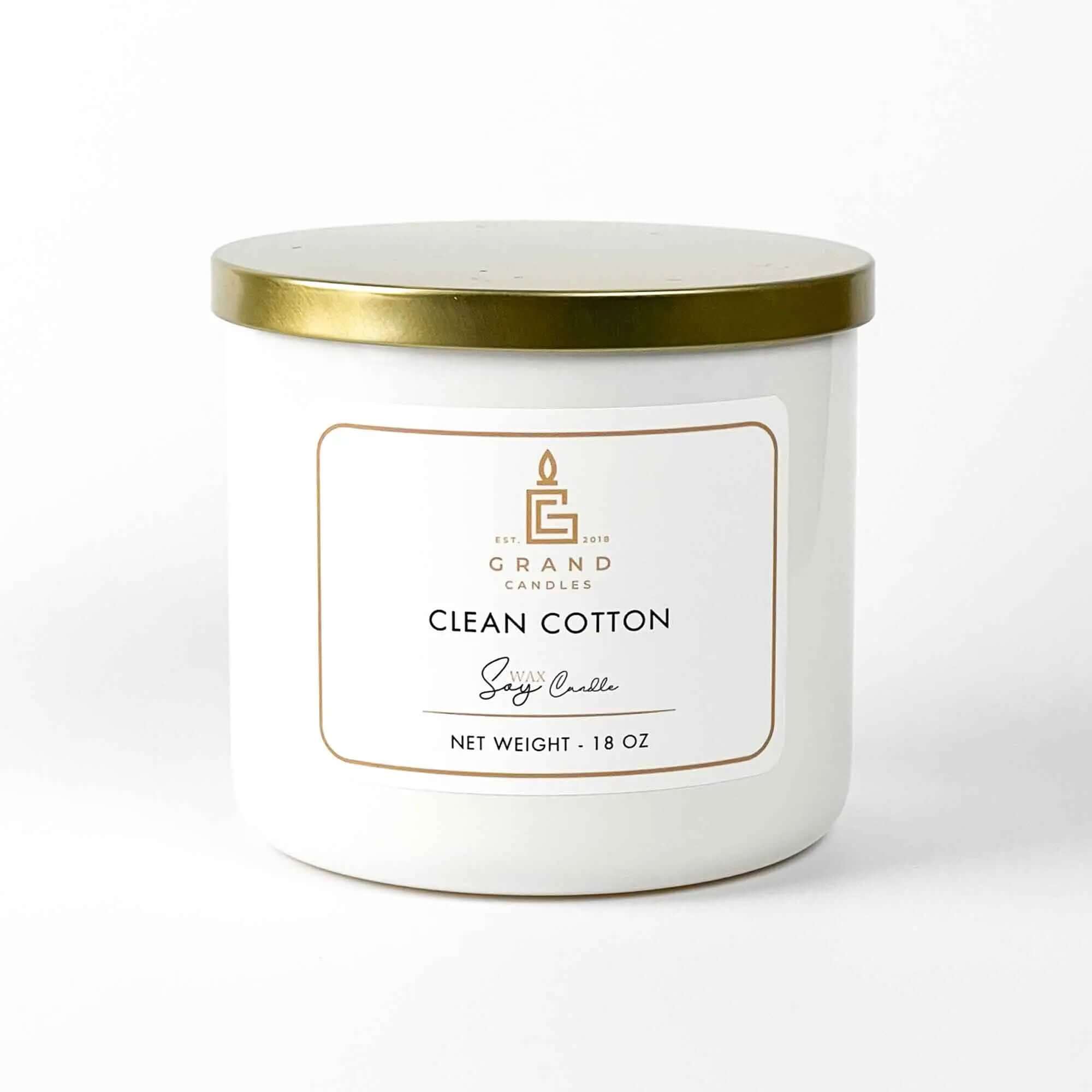 Clean Cotton Soy Candle Grand Candles LLC