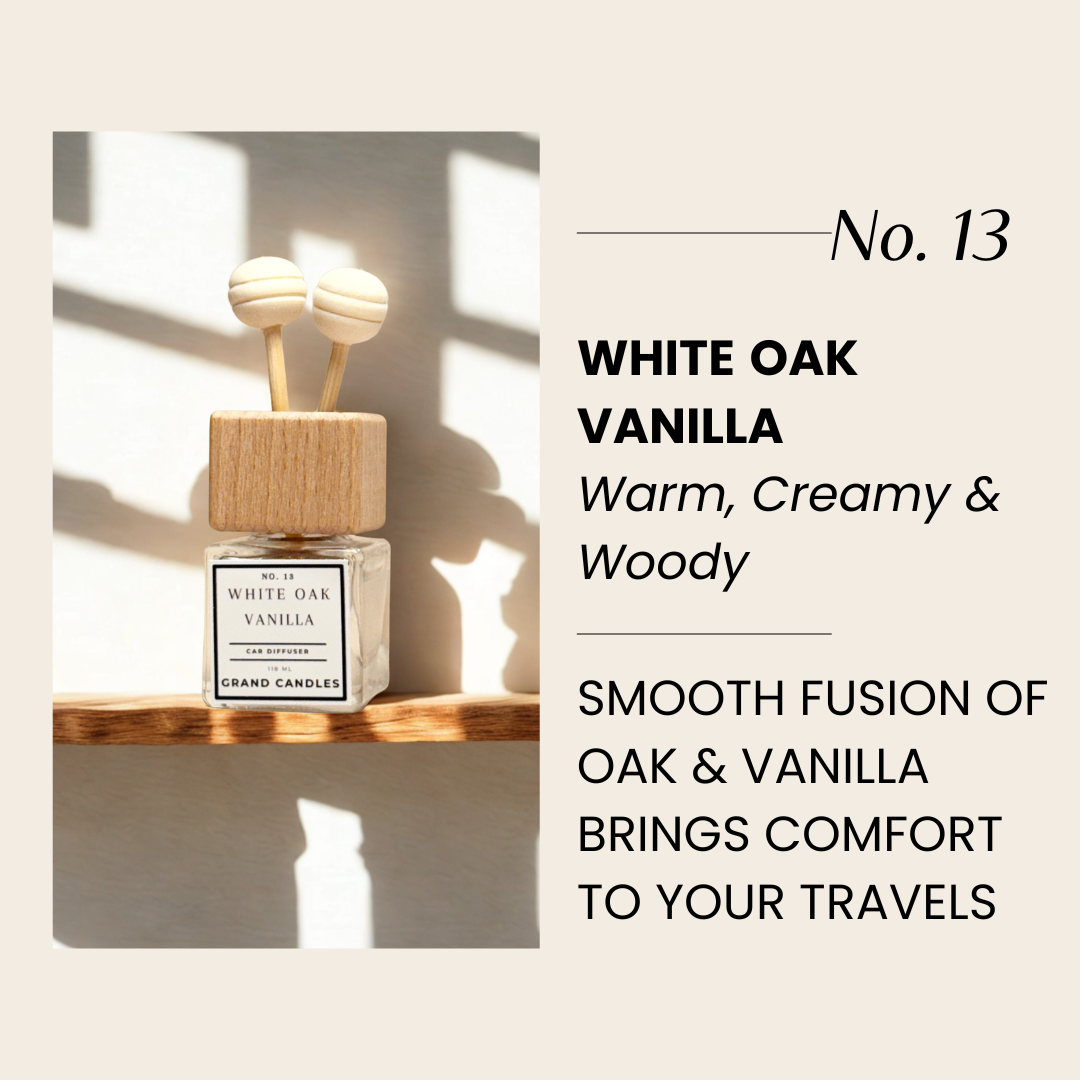 White Oak Vanilla Car Diffuser