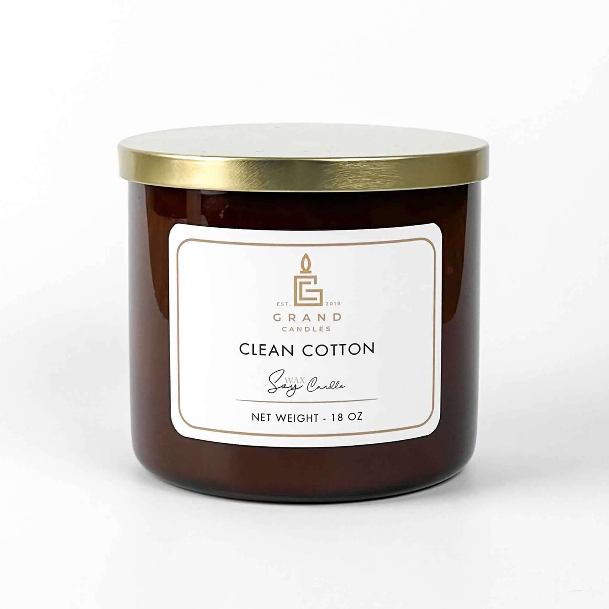 Clean Cotton Soy Candle Grand Candles LLC