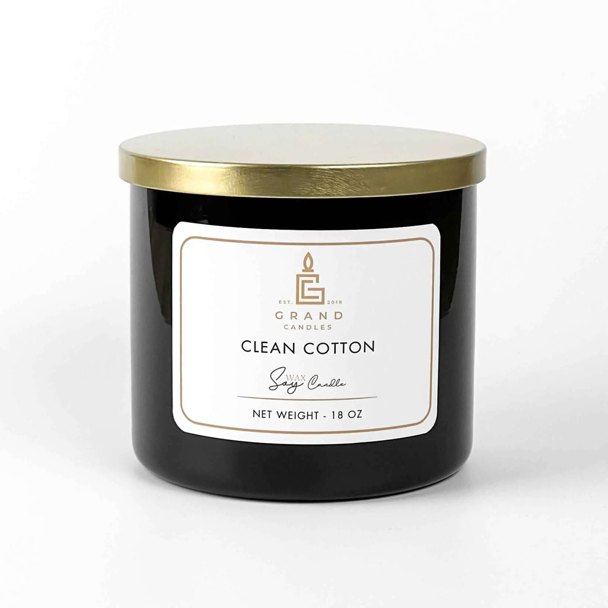 Clean Cotton Soy Candle Grand Candles LLC