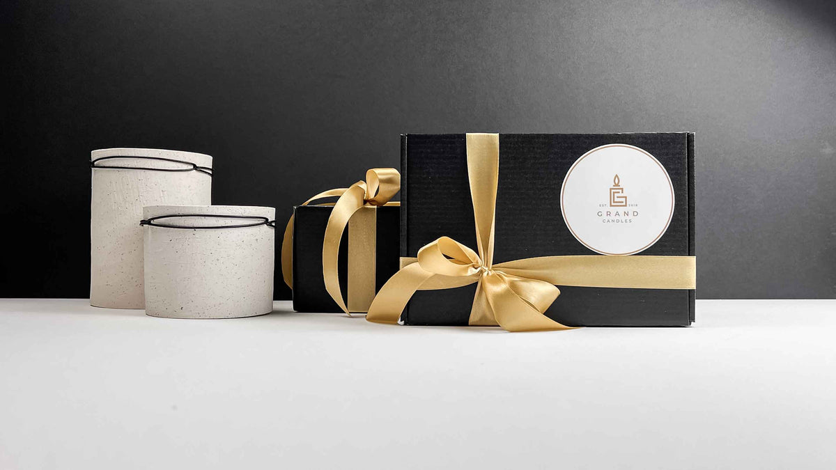 Grand Candles gift set, boxed and ribboned