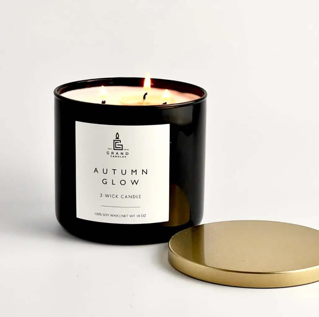 Autumn Glow Candle - AUTUMN - 18 - BLK Grand Candles