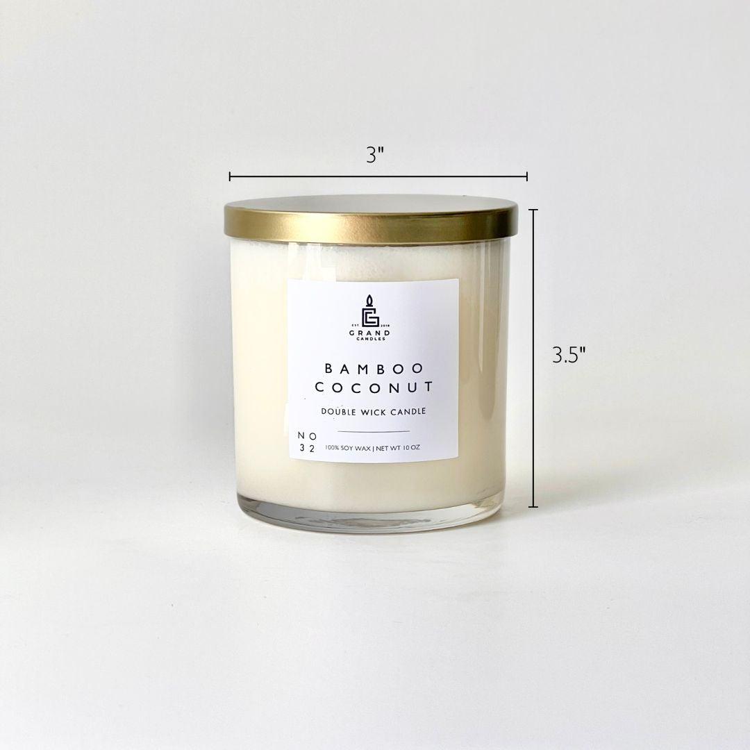 Bamboo Coconut Soy Candle - BAMBOO - 10 - BLK Grand Candles
