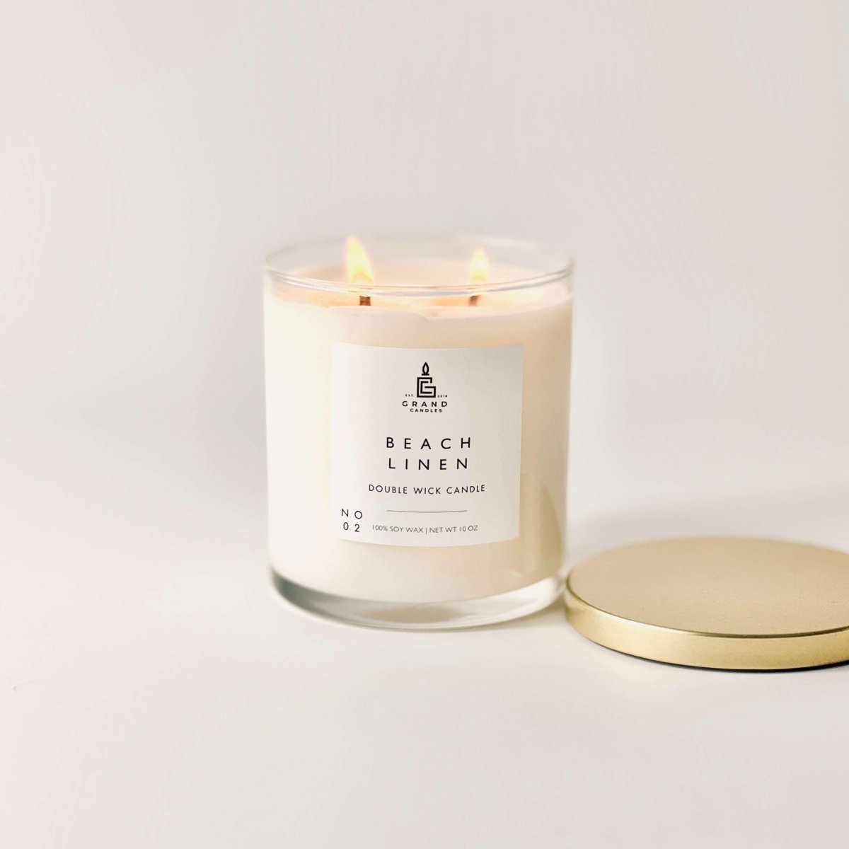 Beach Linen Soy Candle - BEACH - 18 - AMB Grand Candles