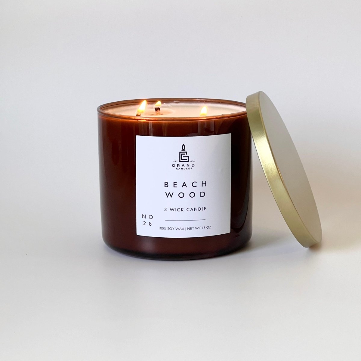 Beachwood Soy Candle - BEACHWOOD - 18 - AMB Grand Candles