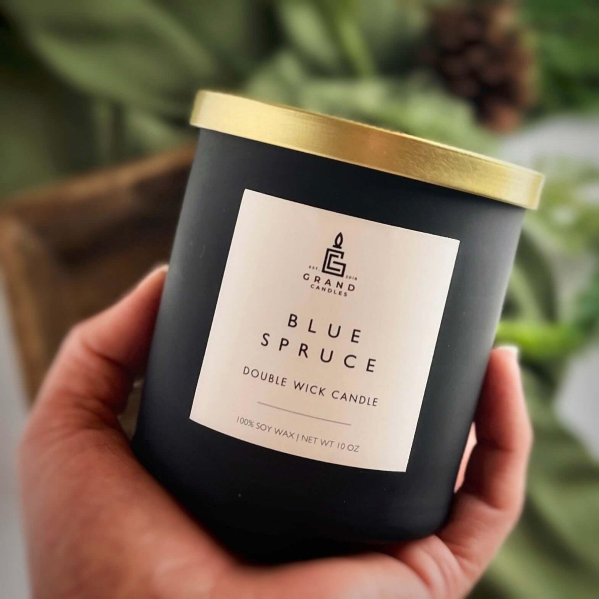 Blue Spruce Candle - SPRUCE - 10 - BLK Grand Candles