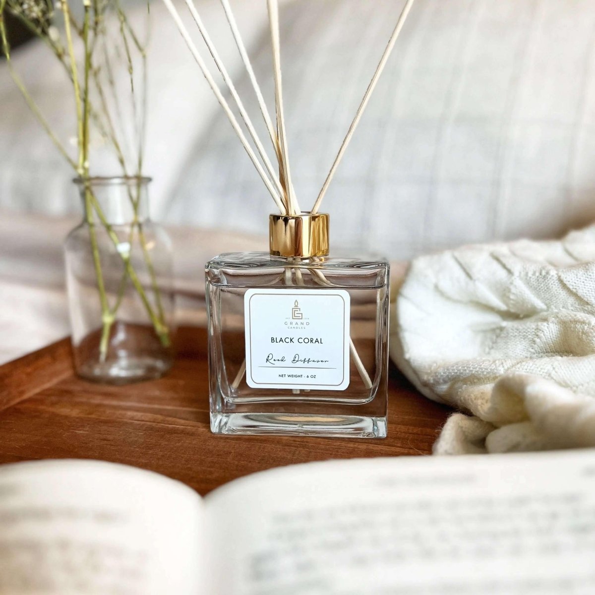 Campfire Marshmallow Reed Diffuser - MARSHMALLOW - REED - 6 - CLR Grand Candles