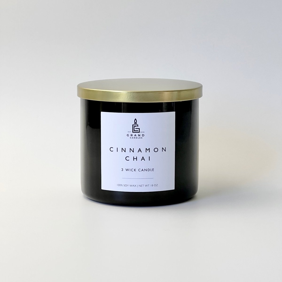 Cinnamon Chai Candle - CHAI - 18 - BLK Grand Candles