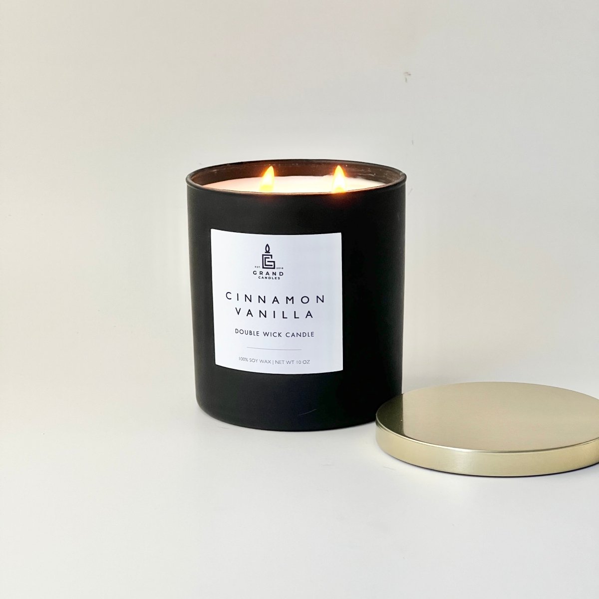 Cinnamon Vanilla Candle - CINNAMON - 10 - BLK Grand Candles