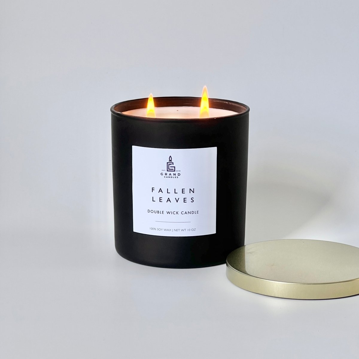 Fallen Leaves Candle - LEAVES - 10 - BLK Grand Candles