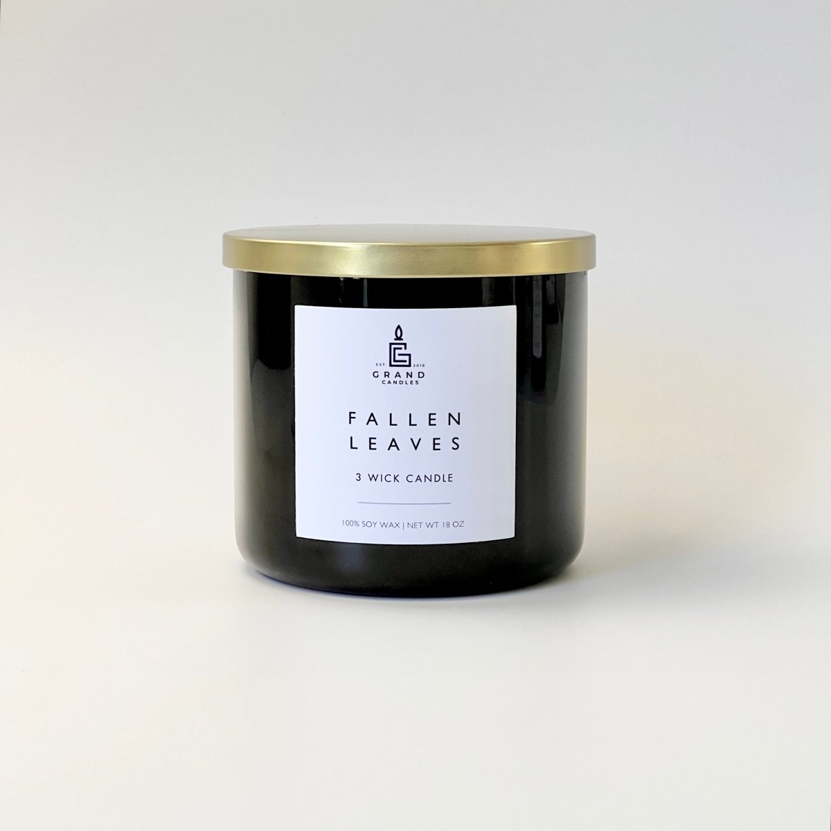 Fallen Leaves Candle - LEAVES - 18 - BLK Grand Candles