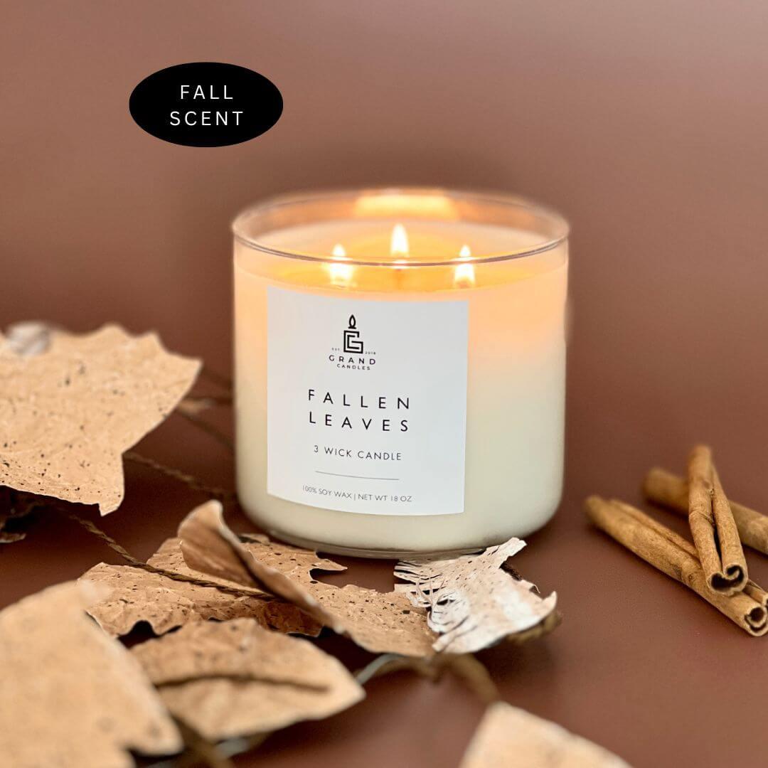 Fallen Leaves Candle - LEAVES - 18 - CLR Grand Candles