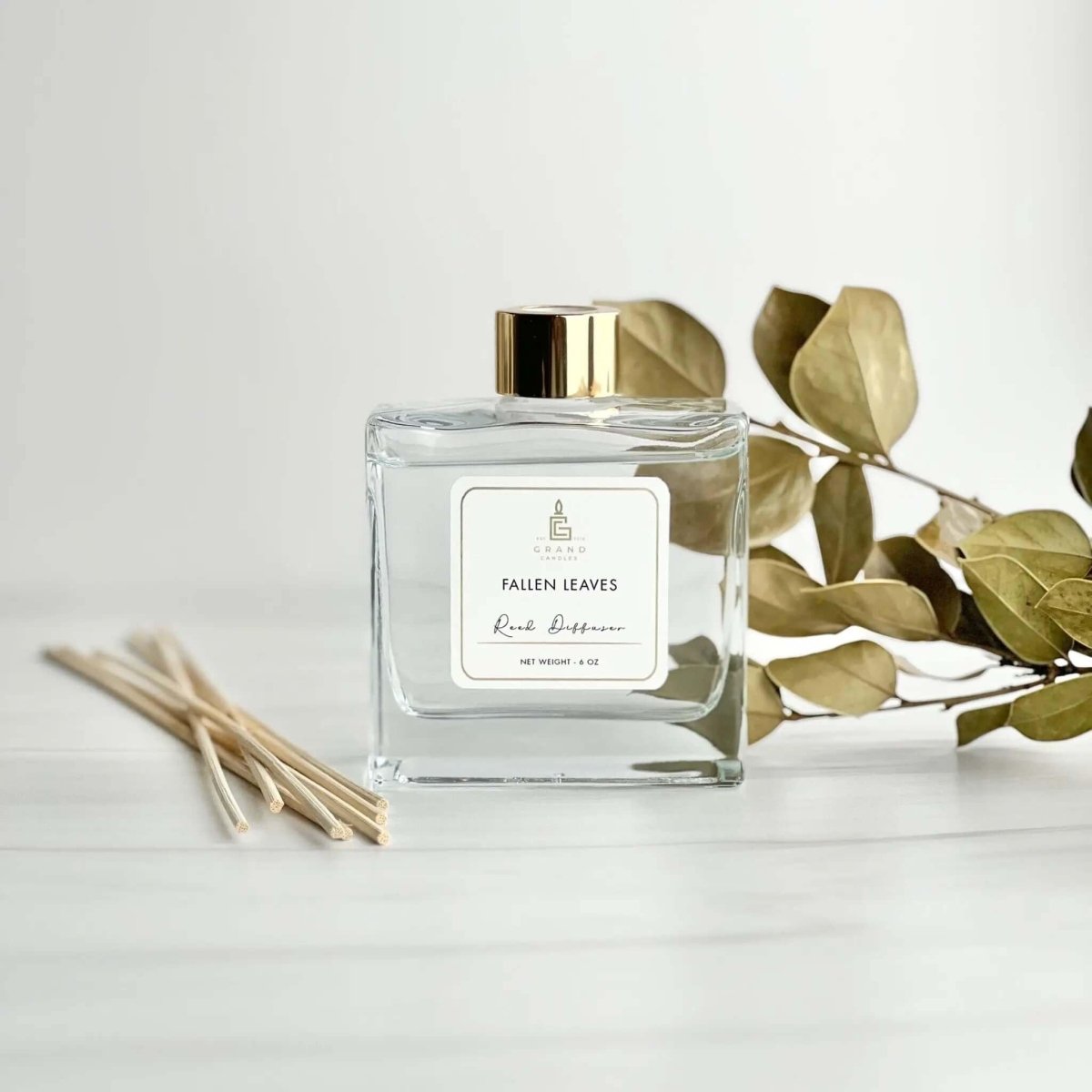 Fallen Leaves Reed Diffuser - LEAVES - REED - 6 - CLR - 2 Grand Candles