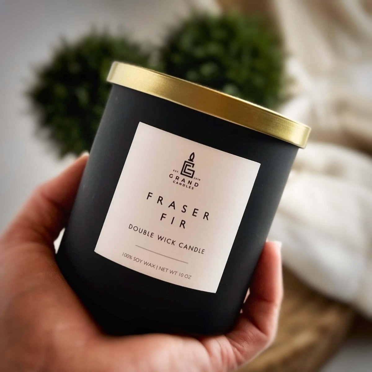 Fraser Fir Candle - FRASER - 10 - BLK Grand Candles