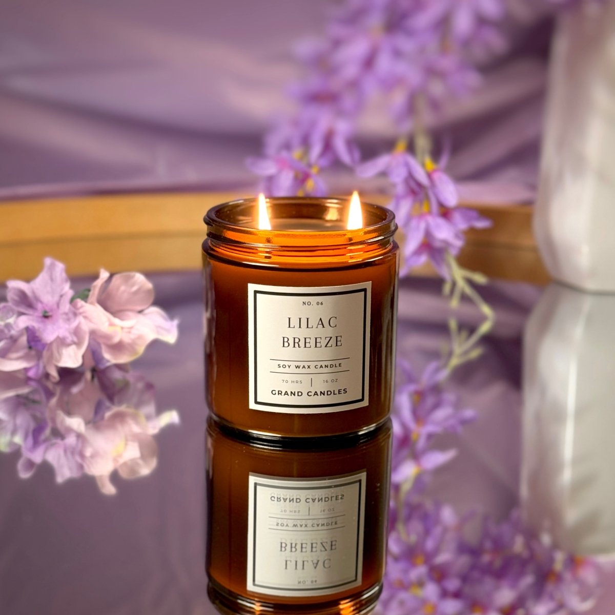 Lilac Breeze Candle - LILAC - 10 - BLK Grand Candles