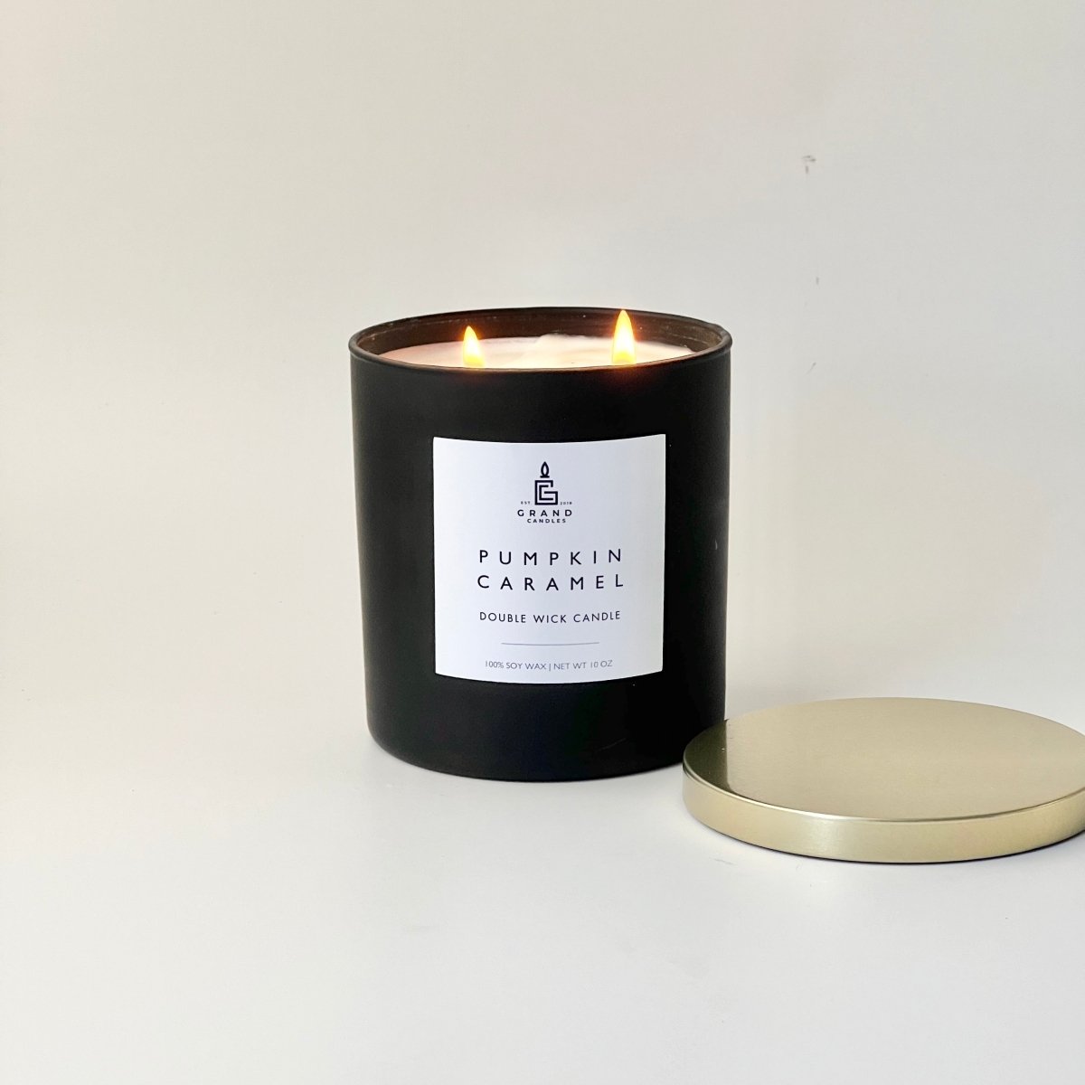 Pumpkin Caramel Candle - PUMPKIN - 10 - BLK Grand Candles