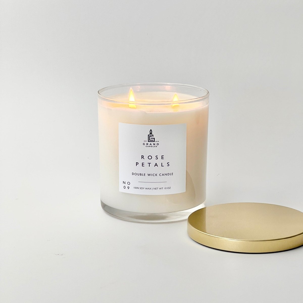 Rose Petals Candle - ROSE - 18 - BLK Grand Candles