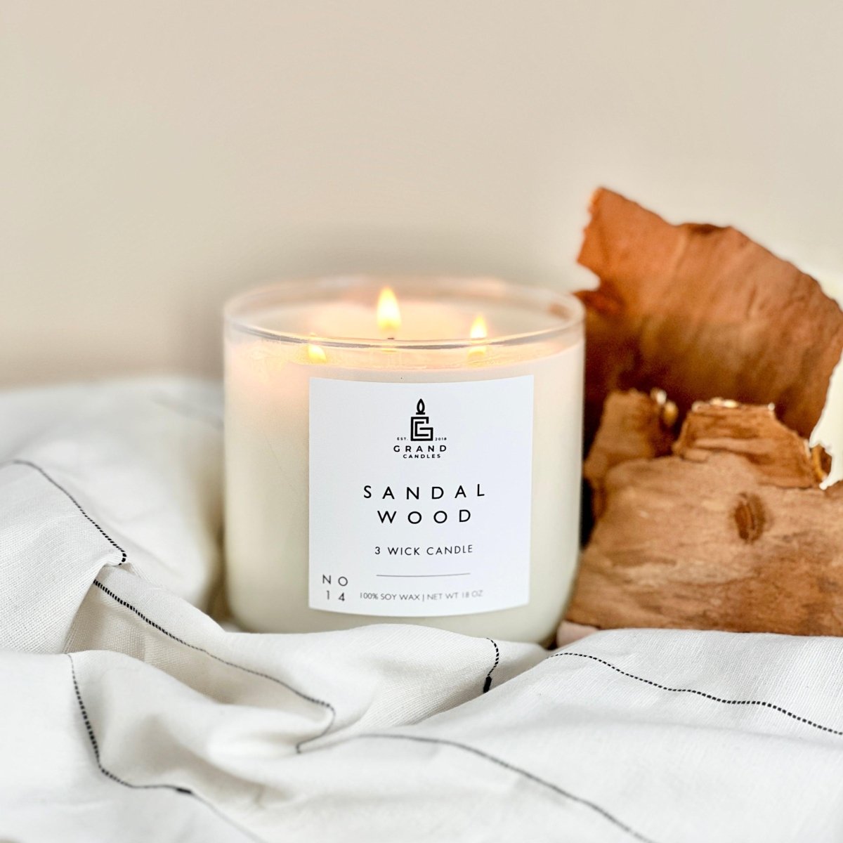 Sandalwood Candle - SANDALWOOD - 18 - CLR Grand Candles
