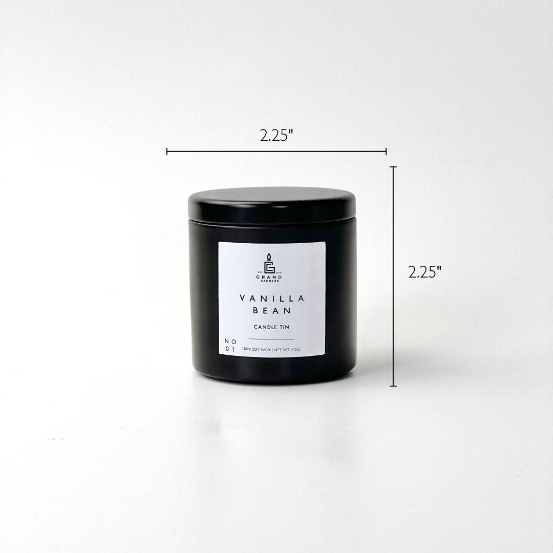 Vanilla Bean Soy Candle - VANILLA - MINI - BLK Grand Candles