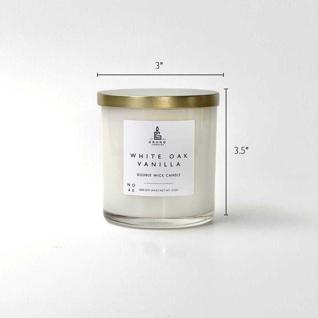White Oak Vanilla Candle - WHITEOAK - 10 - BLK Grand Candles