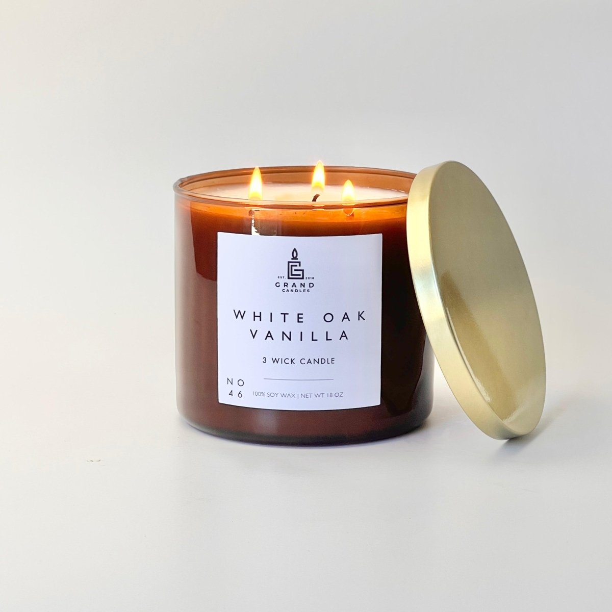 White Oak Vanilla Candle - WHITEOAK - 18 - AMB Grand Candles