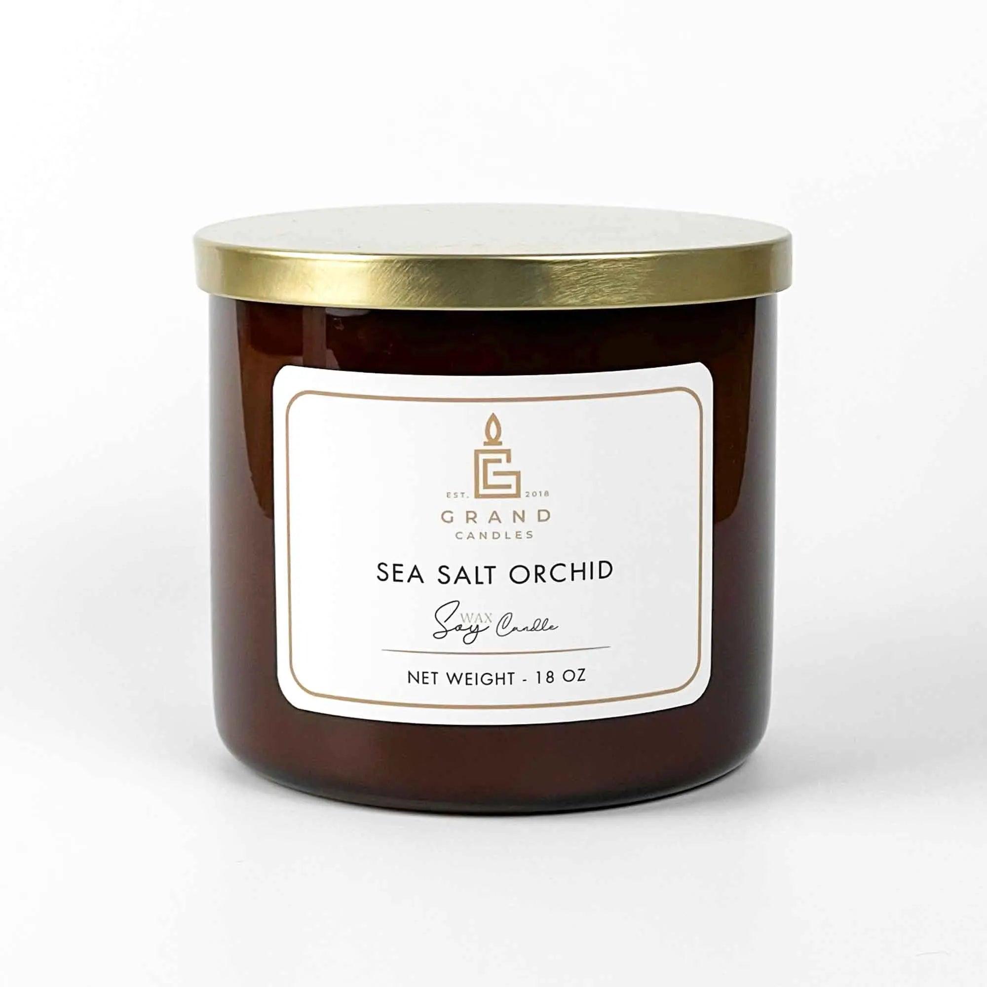 Sea Salt Orchid Soy Candle Grand Candles LLC