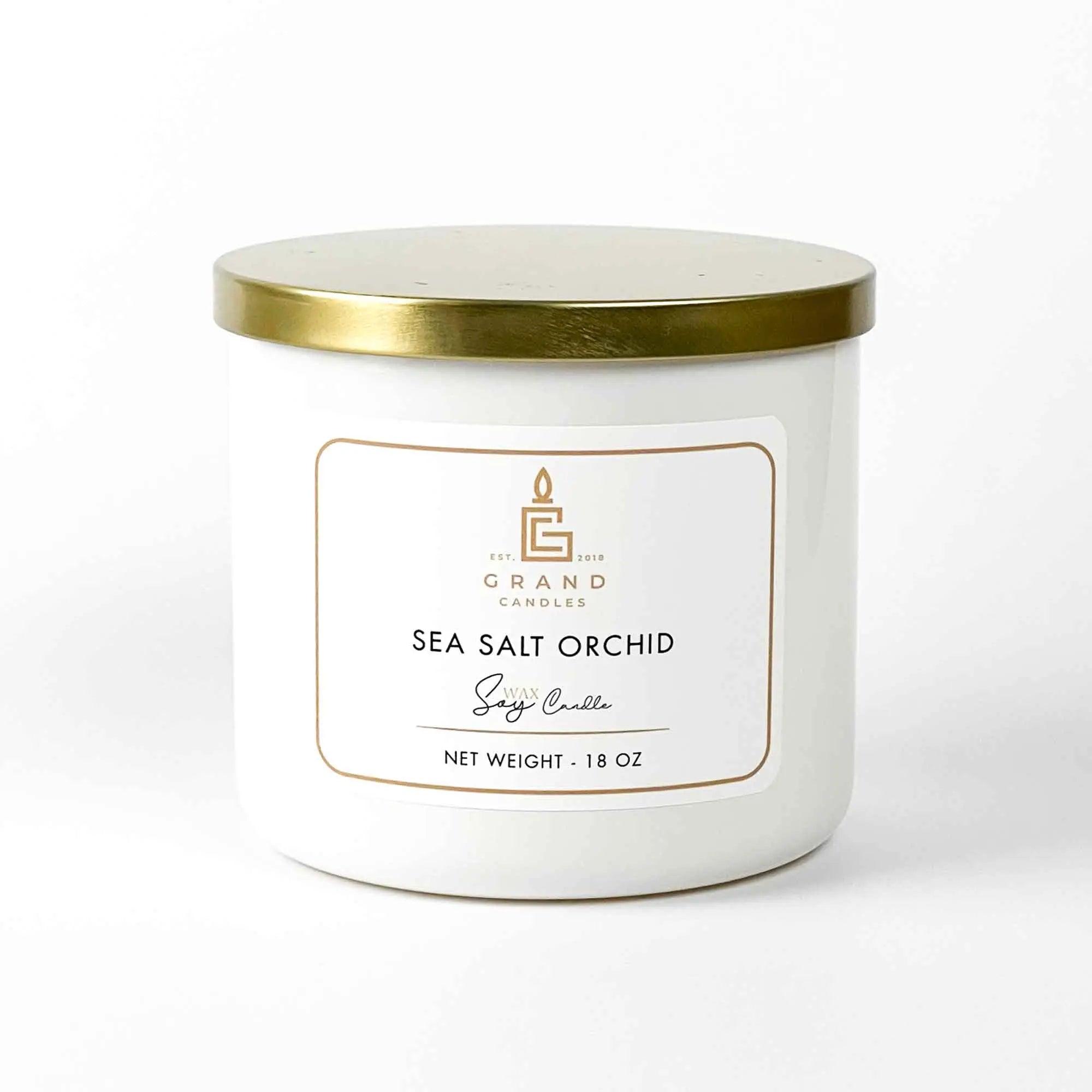 Sea Salt Orchid Soy Candle Grand Candles LLC