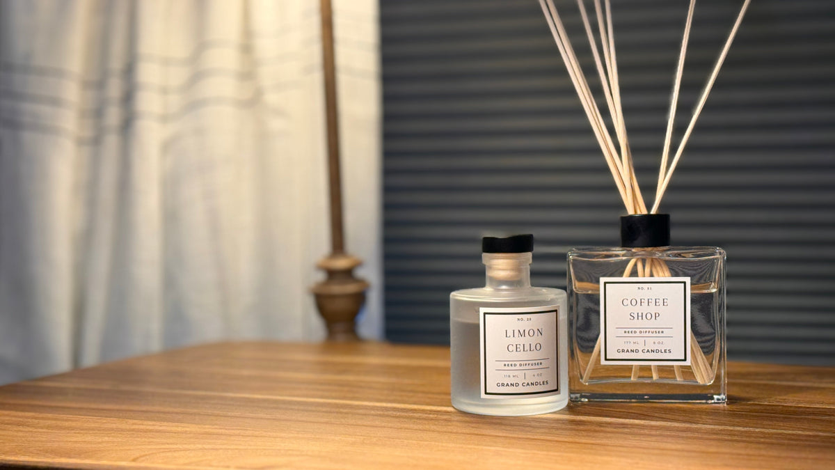 Grand Candles reed diffusers for continuous home fragrance