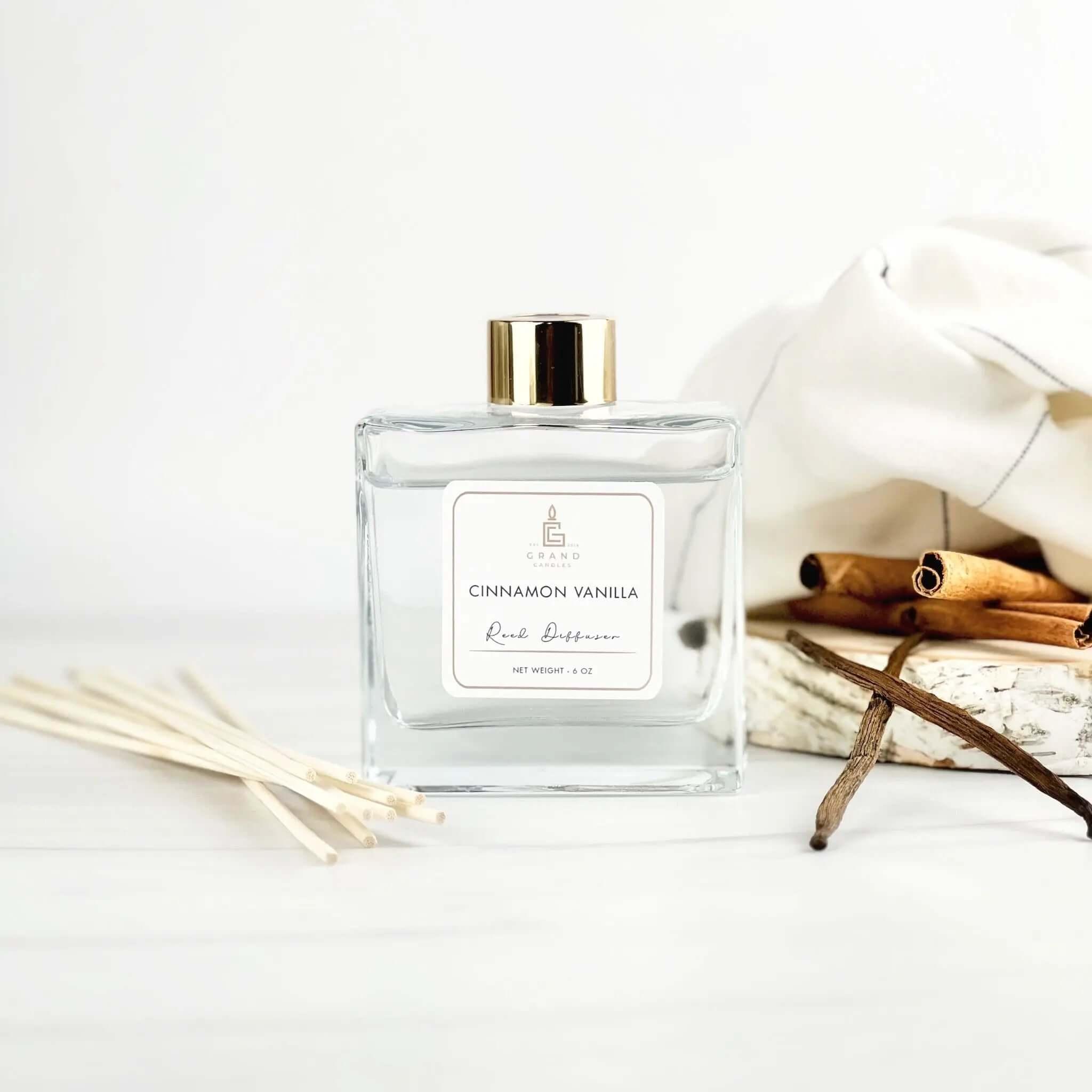 Cinnamon Vanilla Reed Diffuser  - Grand Candles LLC   