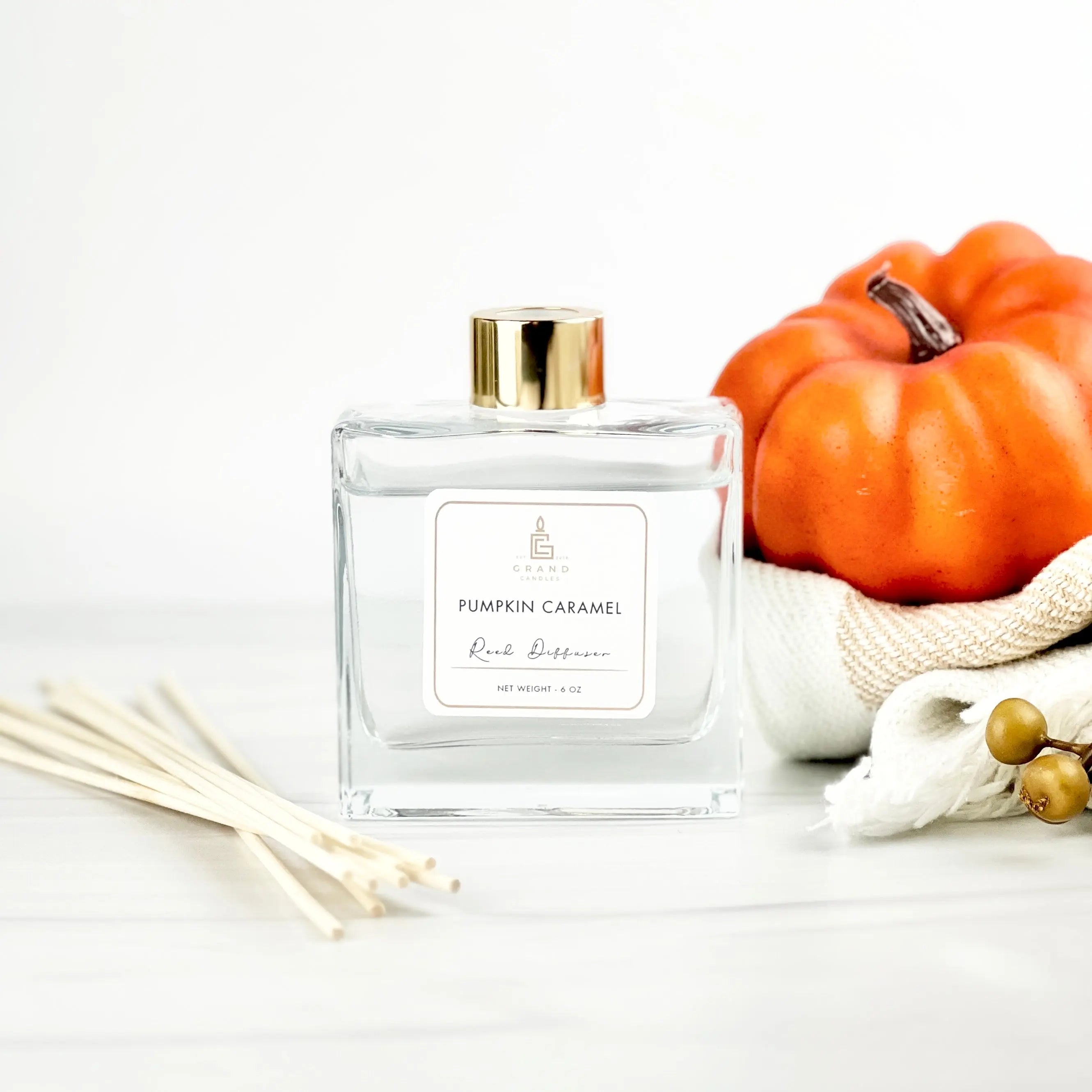 Pumpkin Caramel Reed Diffuser Grand Candles LLC