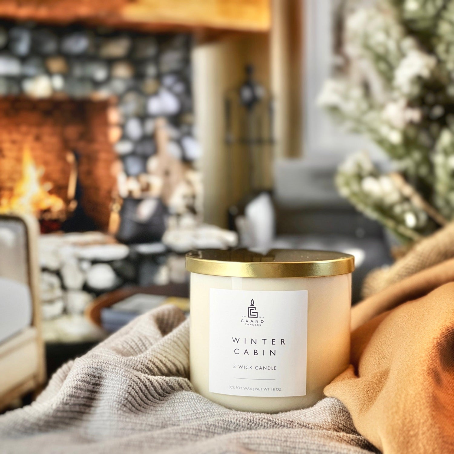 Winter Cabin Candle