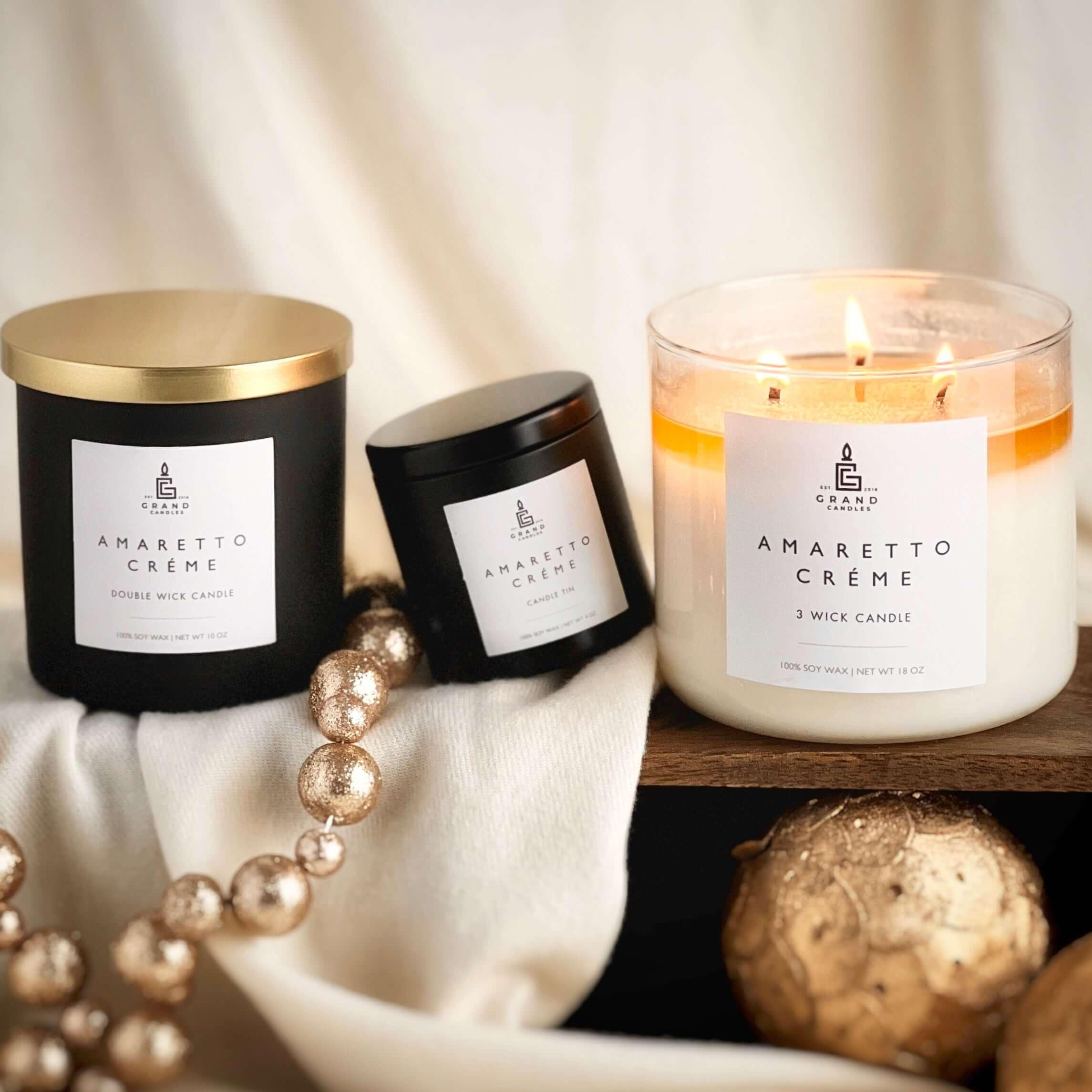 Amaretto Créme Candle  - Grand Candles LLC   