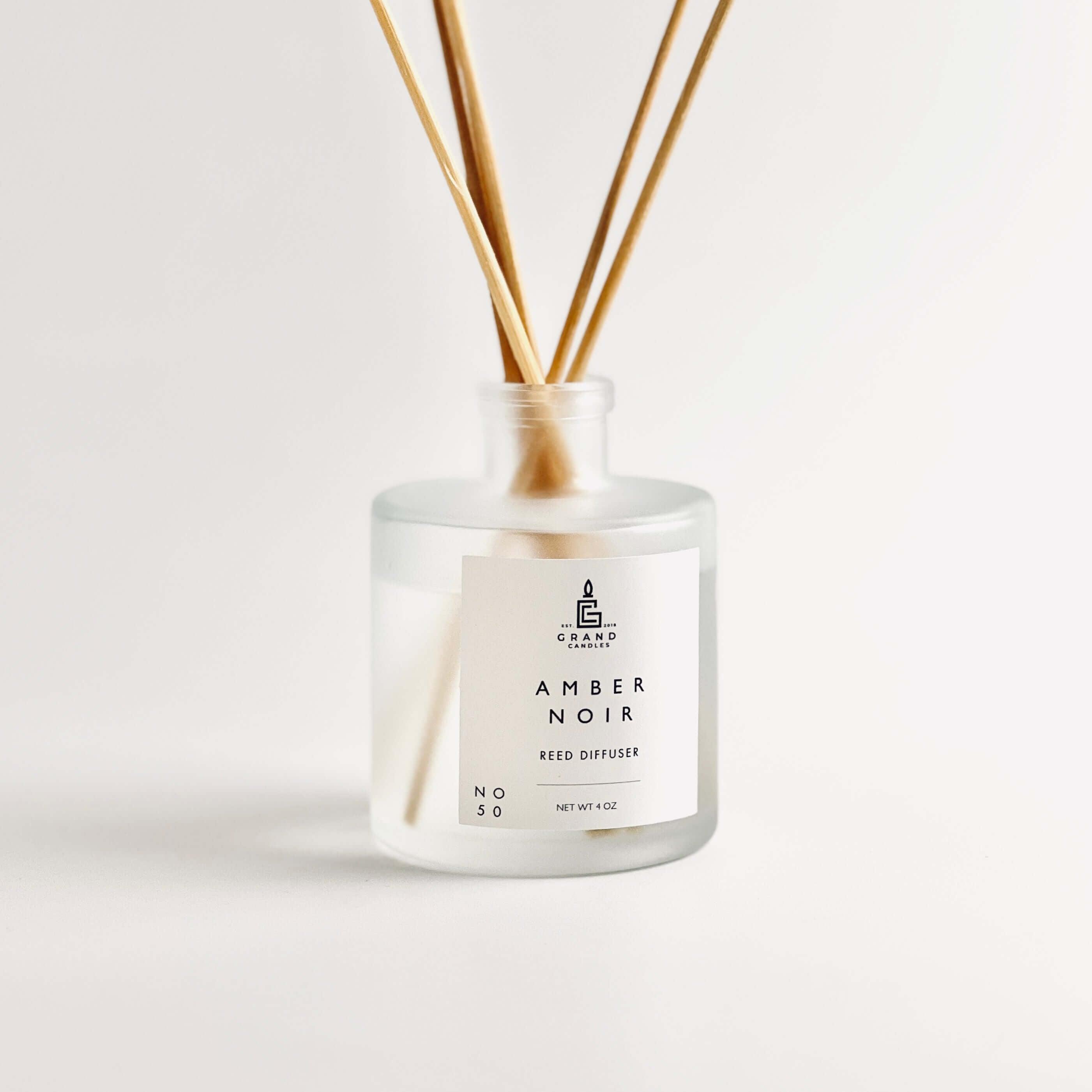 Amber Noir Reed Diffuser  - Grand Candles LLC   