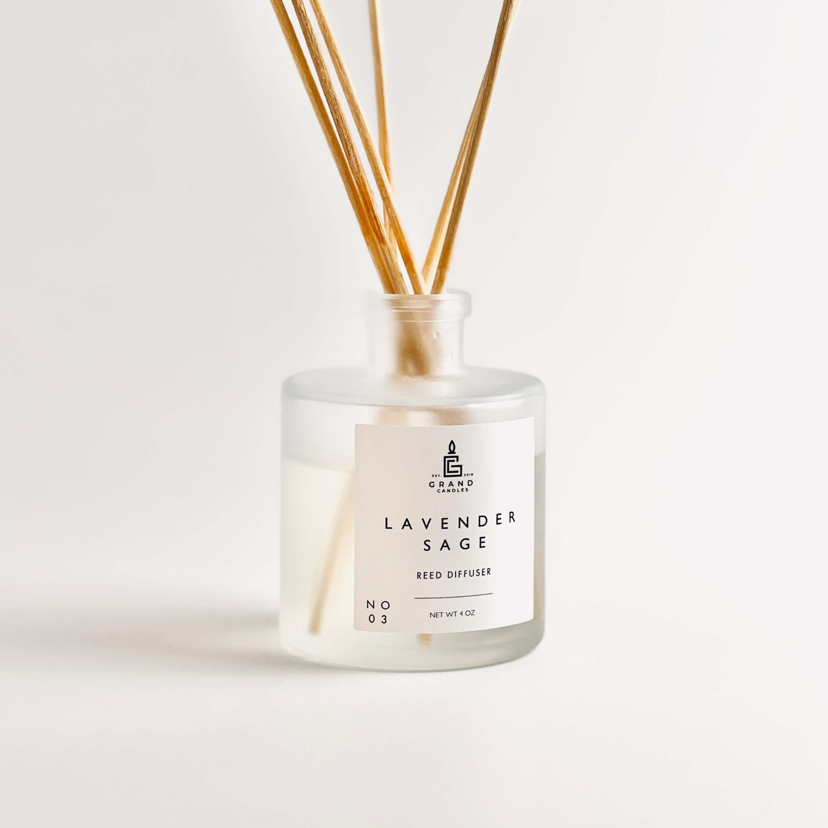Lavender Sage Reed Diffuser  - Grand Candles LLC   