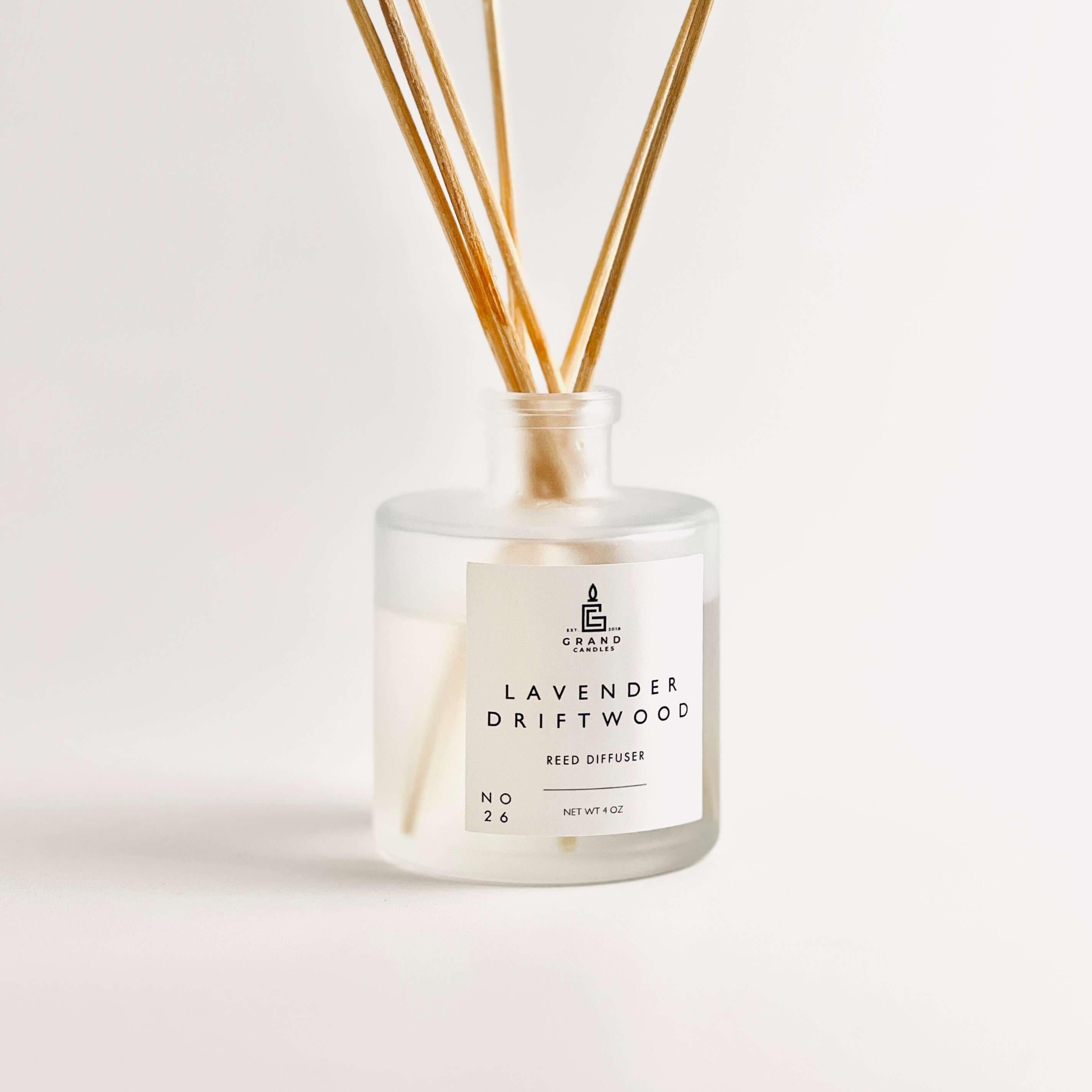 Lavender Driftwood Reed Diffuser  - Grand Candles LLC   