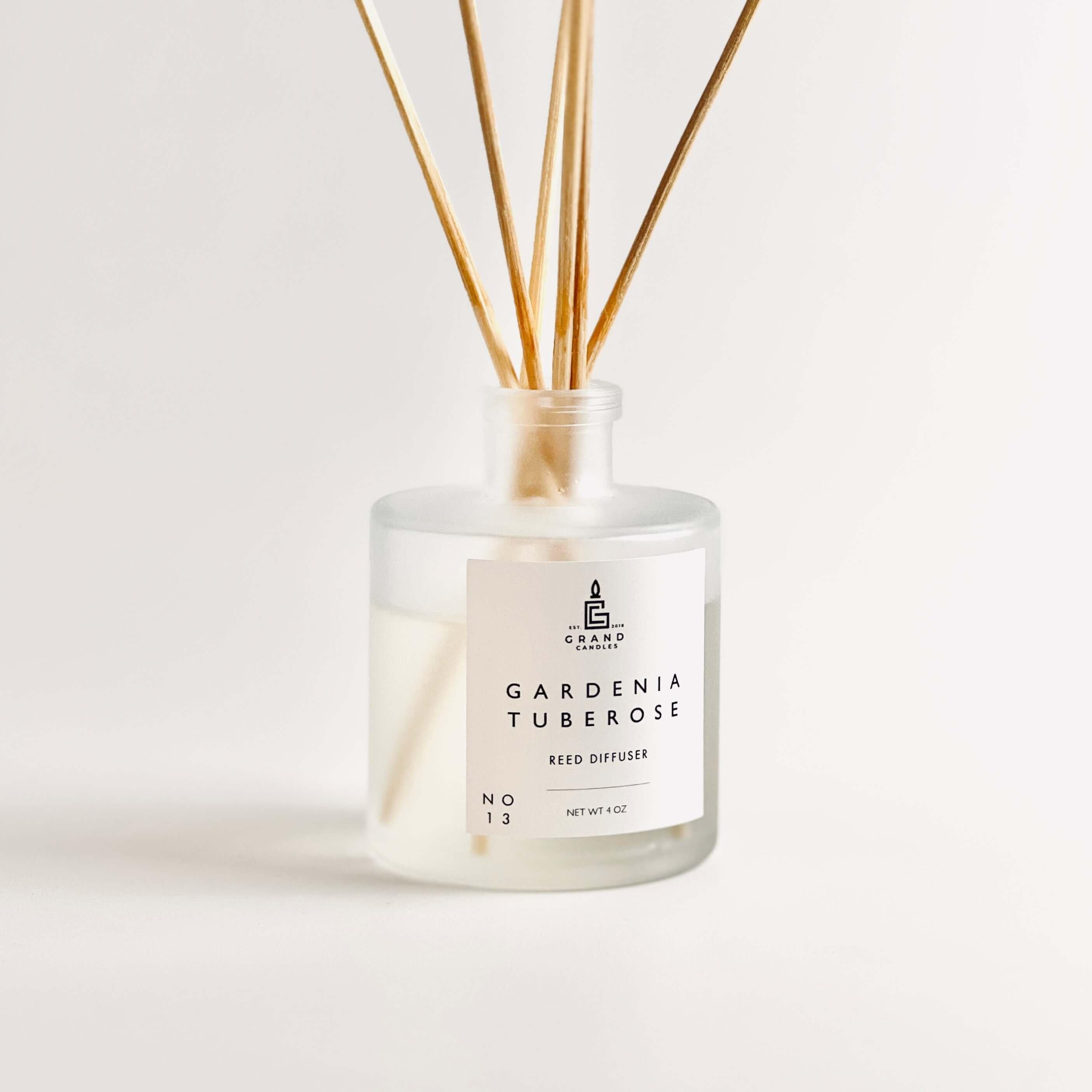 Gardenia Tuberose Reed Diffuser  - Grand Candles LLC   