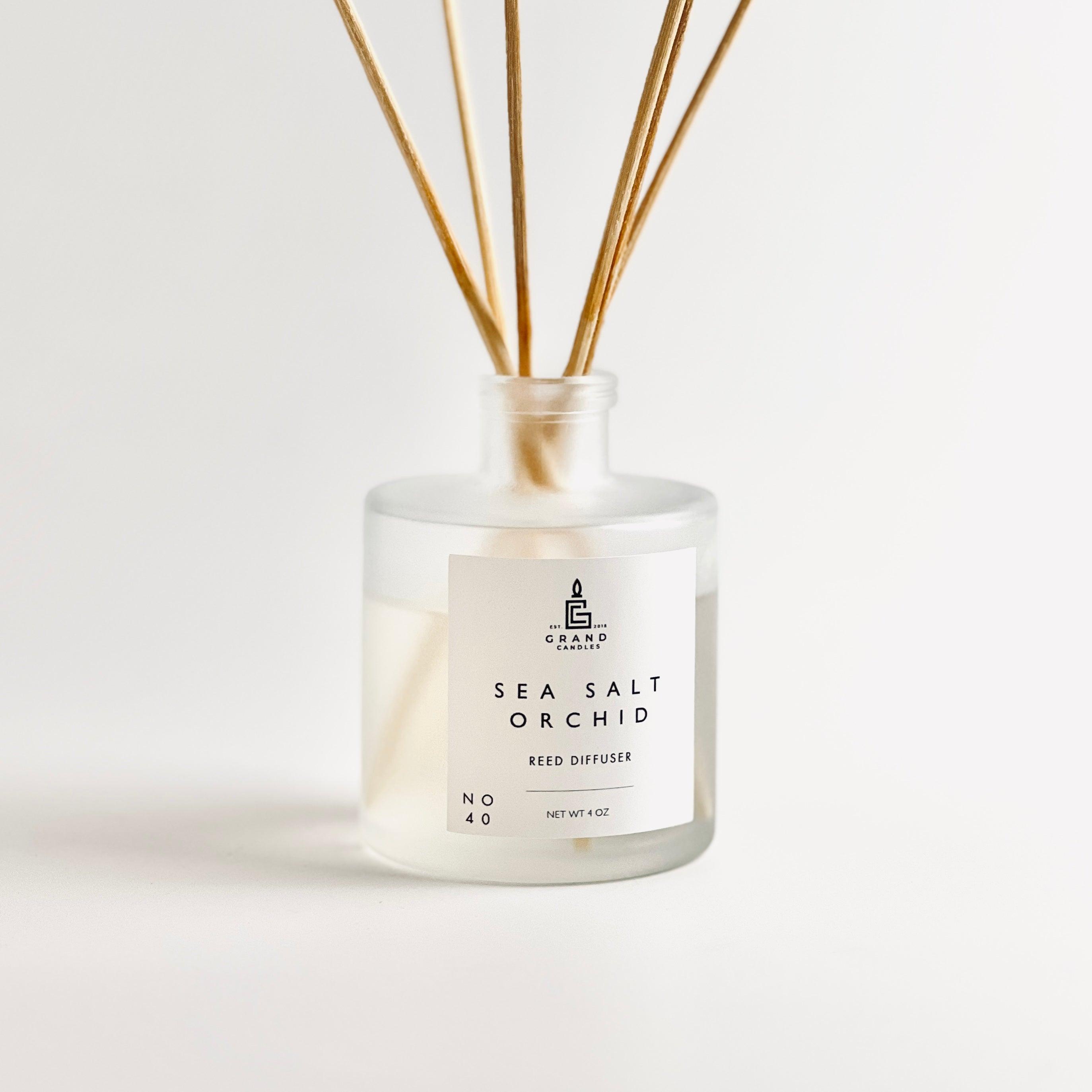 Sea Salt Orchid Reed Diffuser  - Grand Candles LLC   