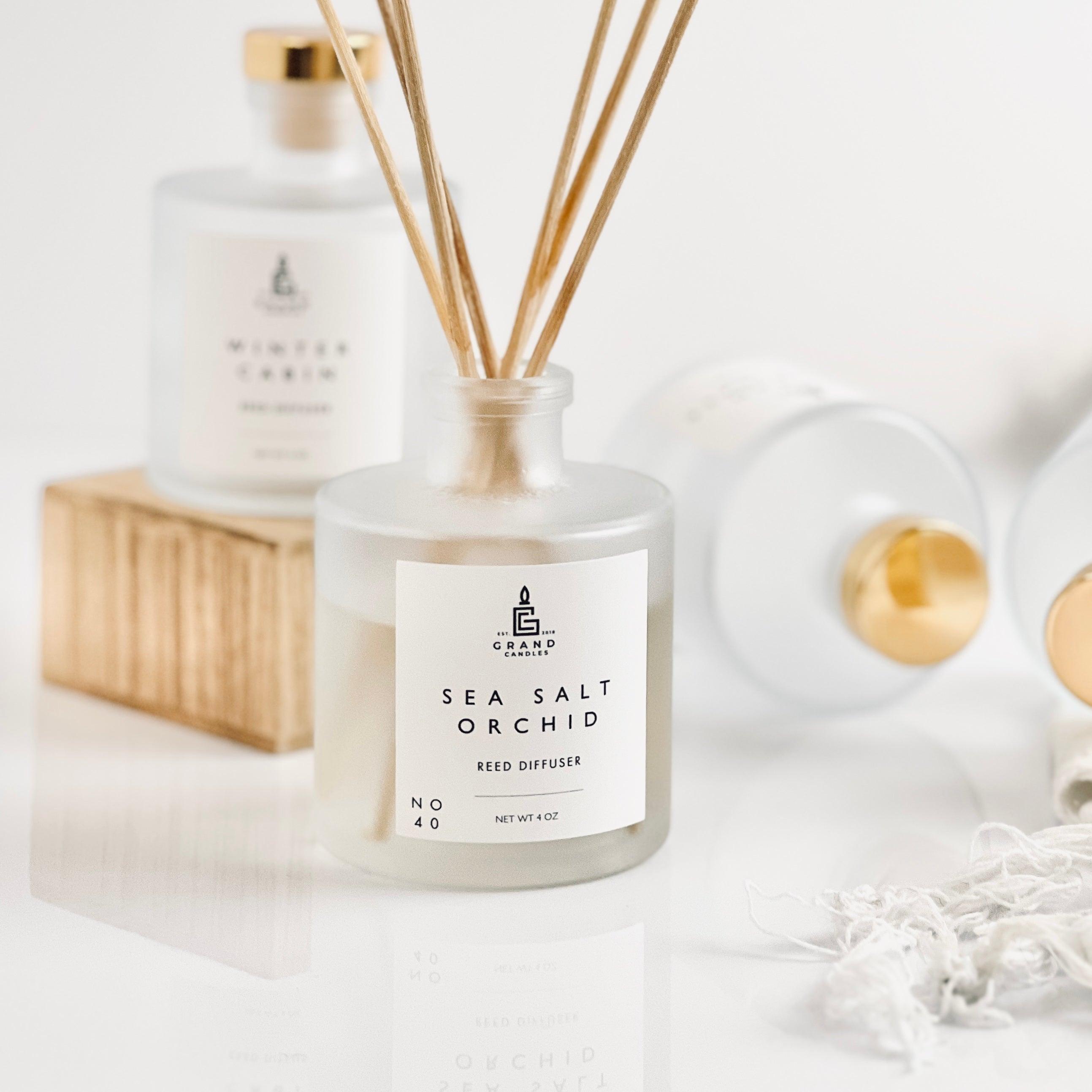 Sea Salt Orchid Reed Diffuser  - Grand Candles LLC   