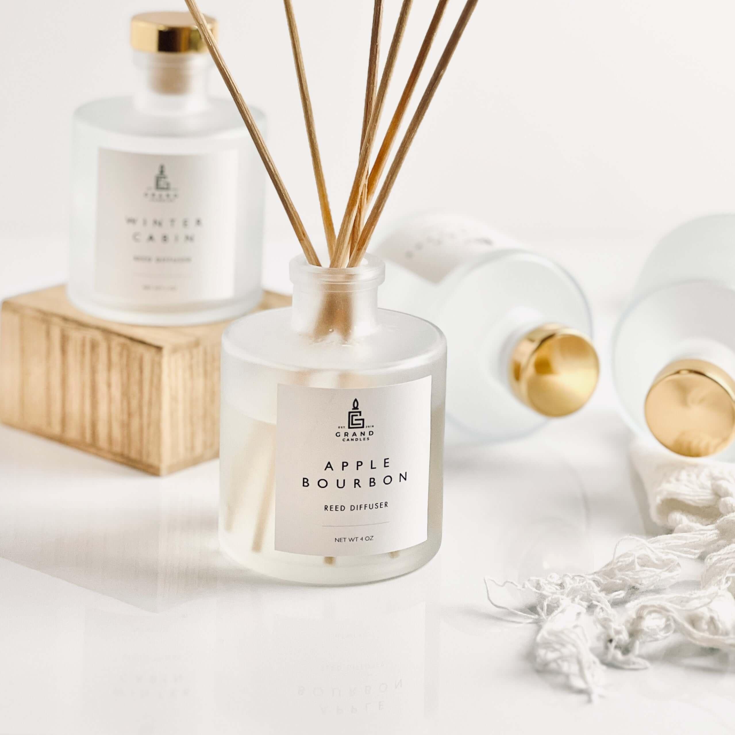 Apple Bourbon Reed Diffuser  - Grand Candles LLC   
