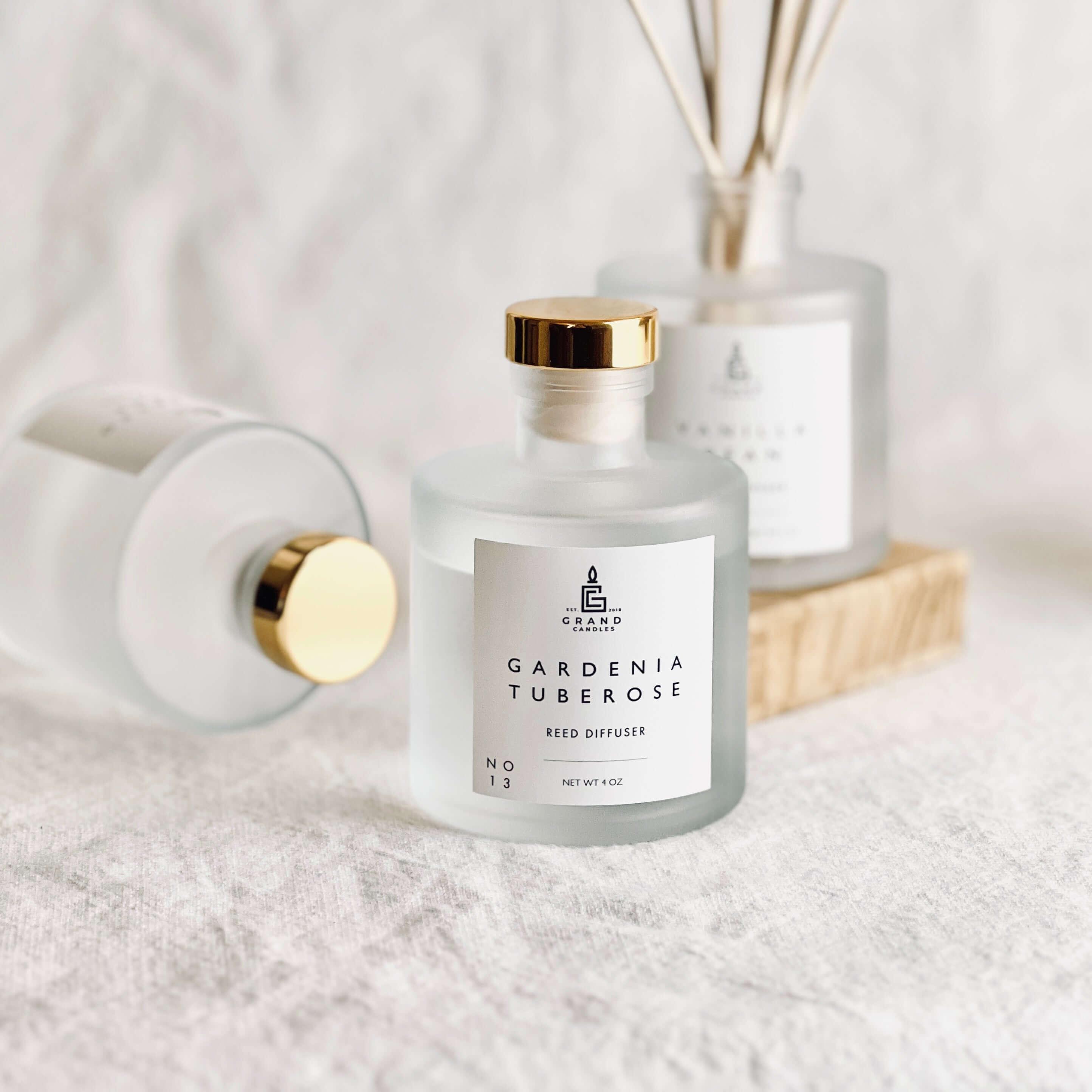 Gardenia Tuberose Reed Diffuser  - Grand Candles LLC   