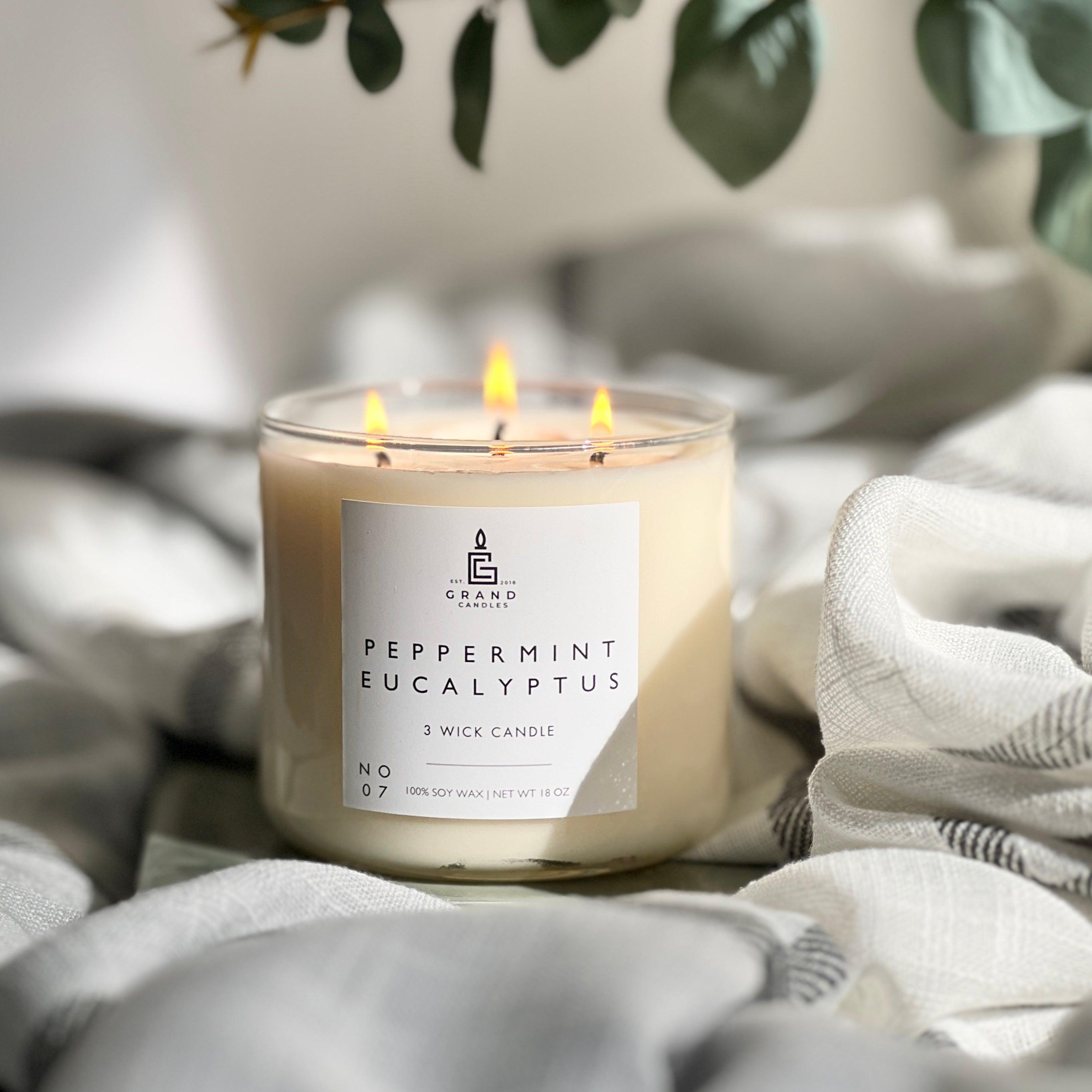 Peppermint Eucalyptus Candle  - Grand Candles LLC   
