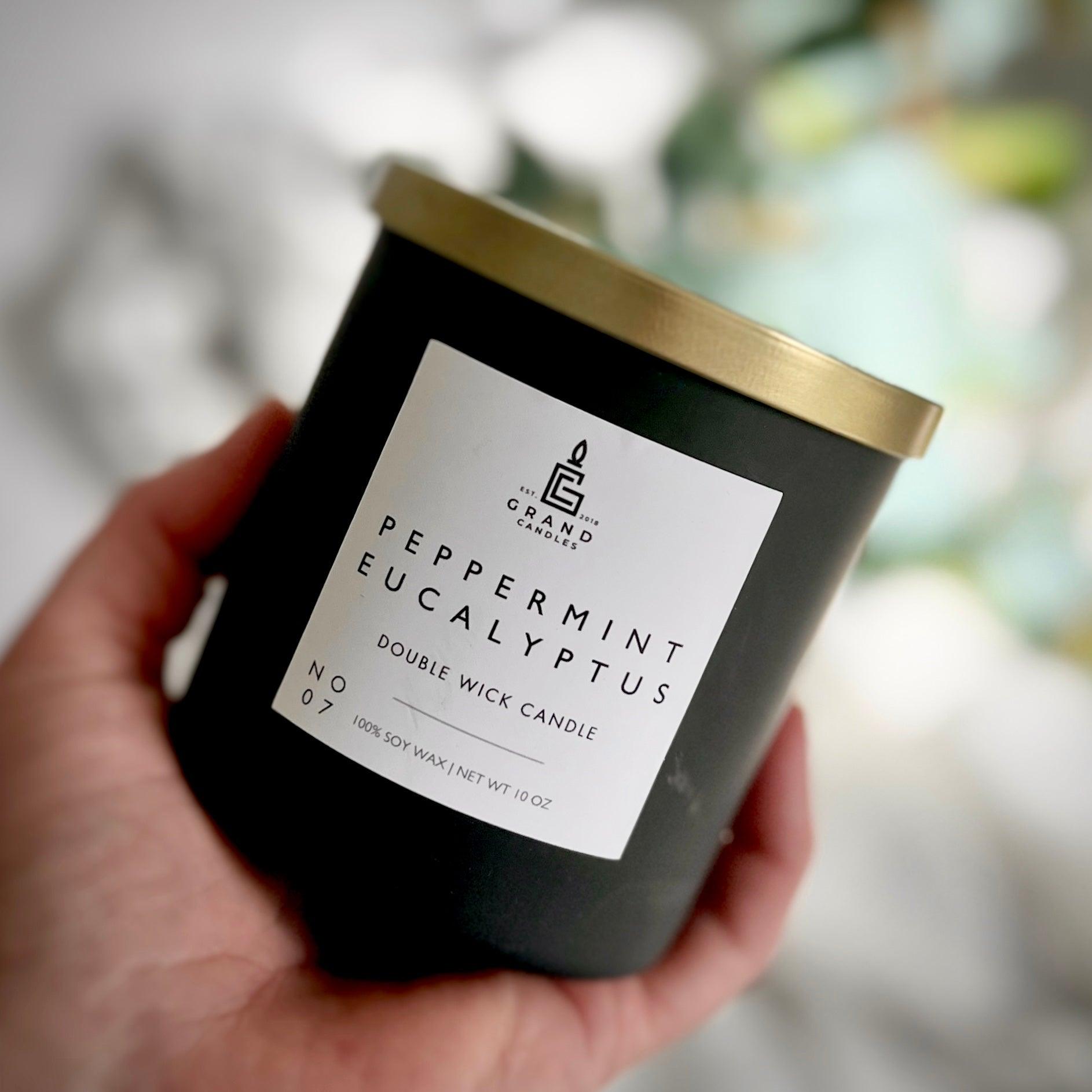 Peppermint Eucalyptus Candle  - Grand Candles LLC   