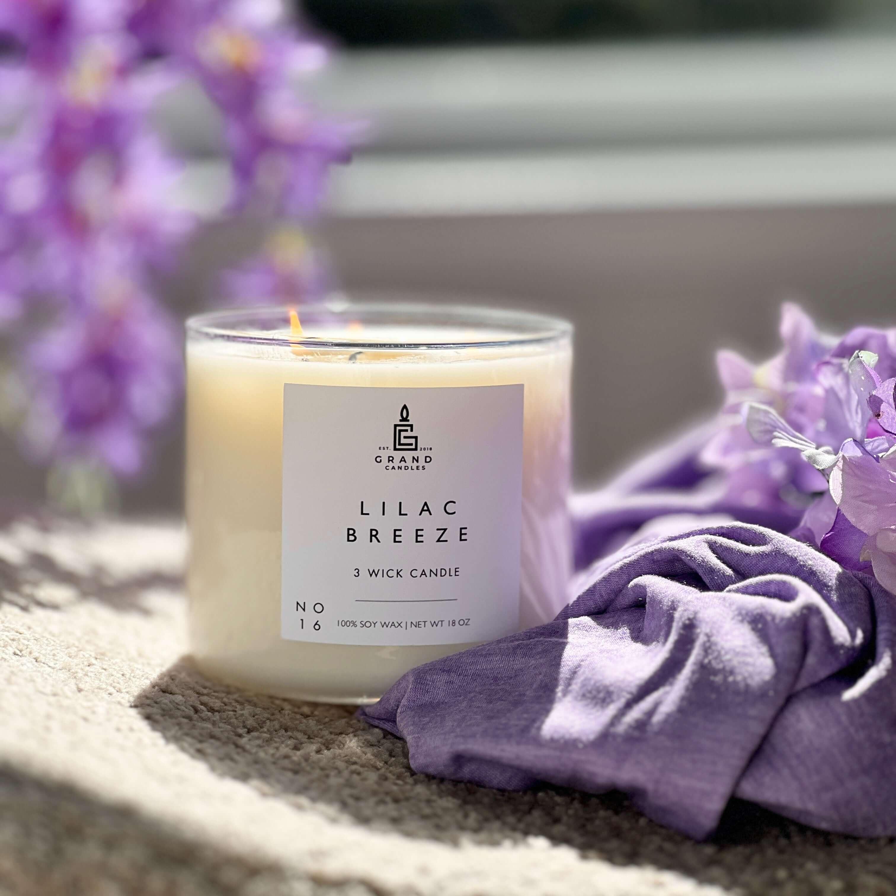 Lilac Breeze Candle  - Grand Candles LLC   