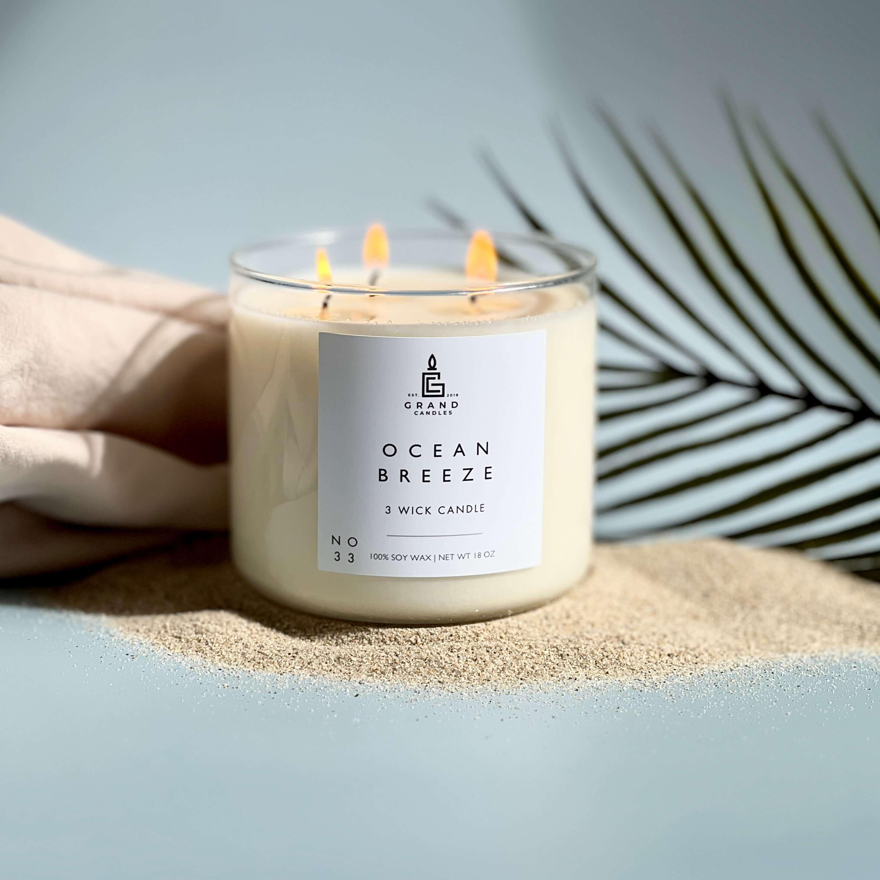 Ocean Breeze Candle  - Grand Candles LLC   