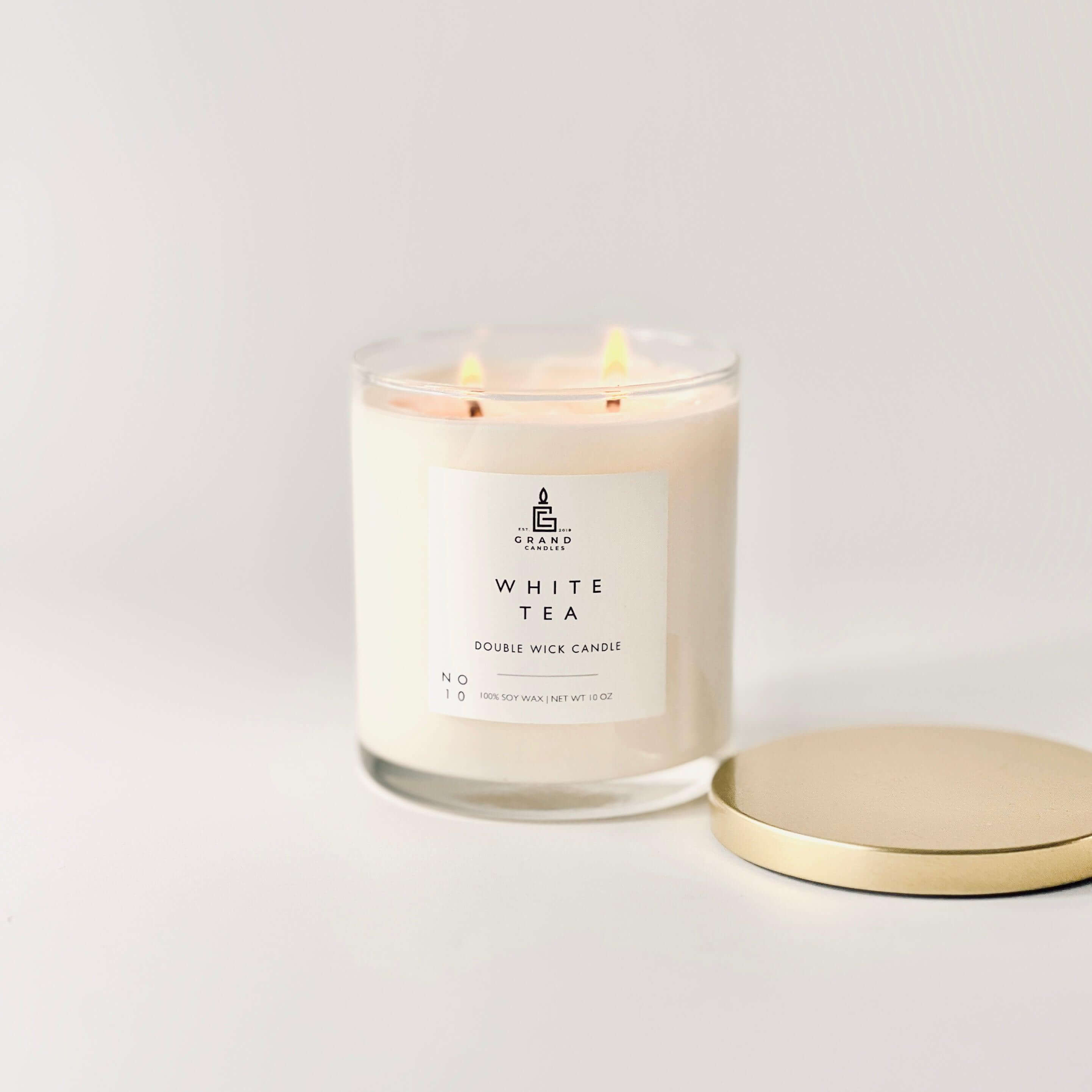 White Tea Candle  - Grand Candles LLC   