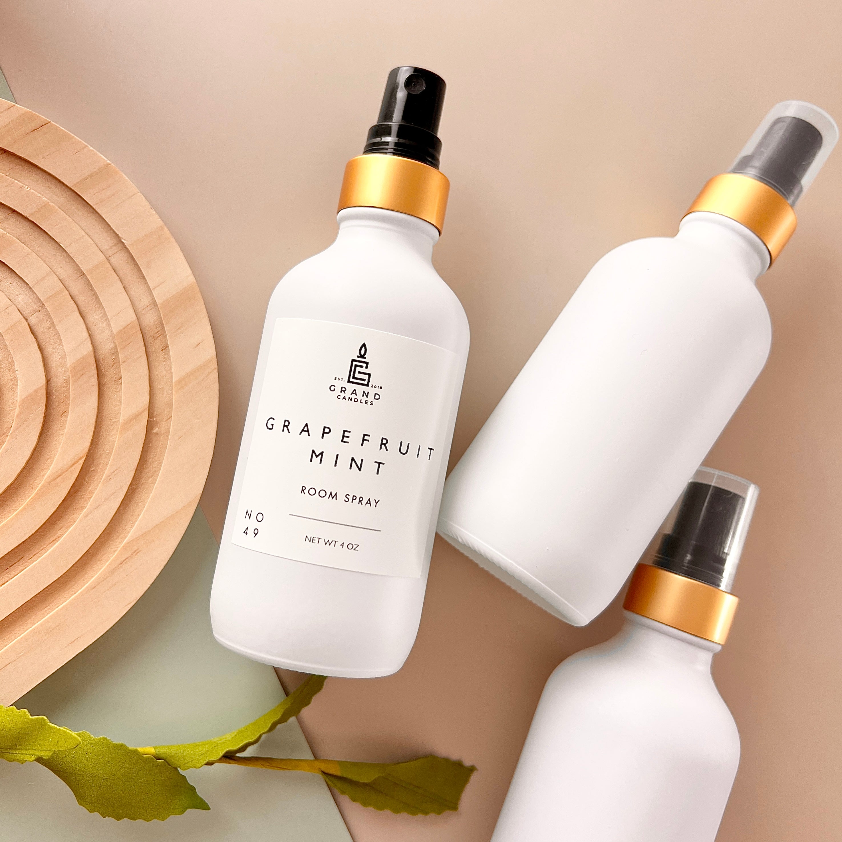 Grapefruit Mint Room & Linen Spray  - Grand Candles LLC   