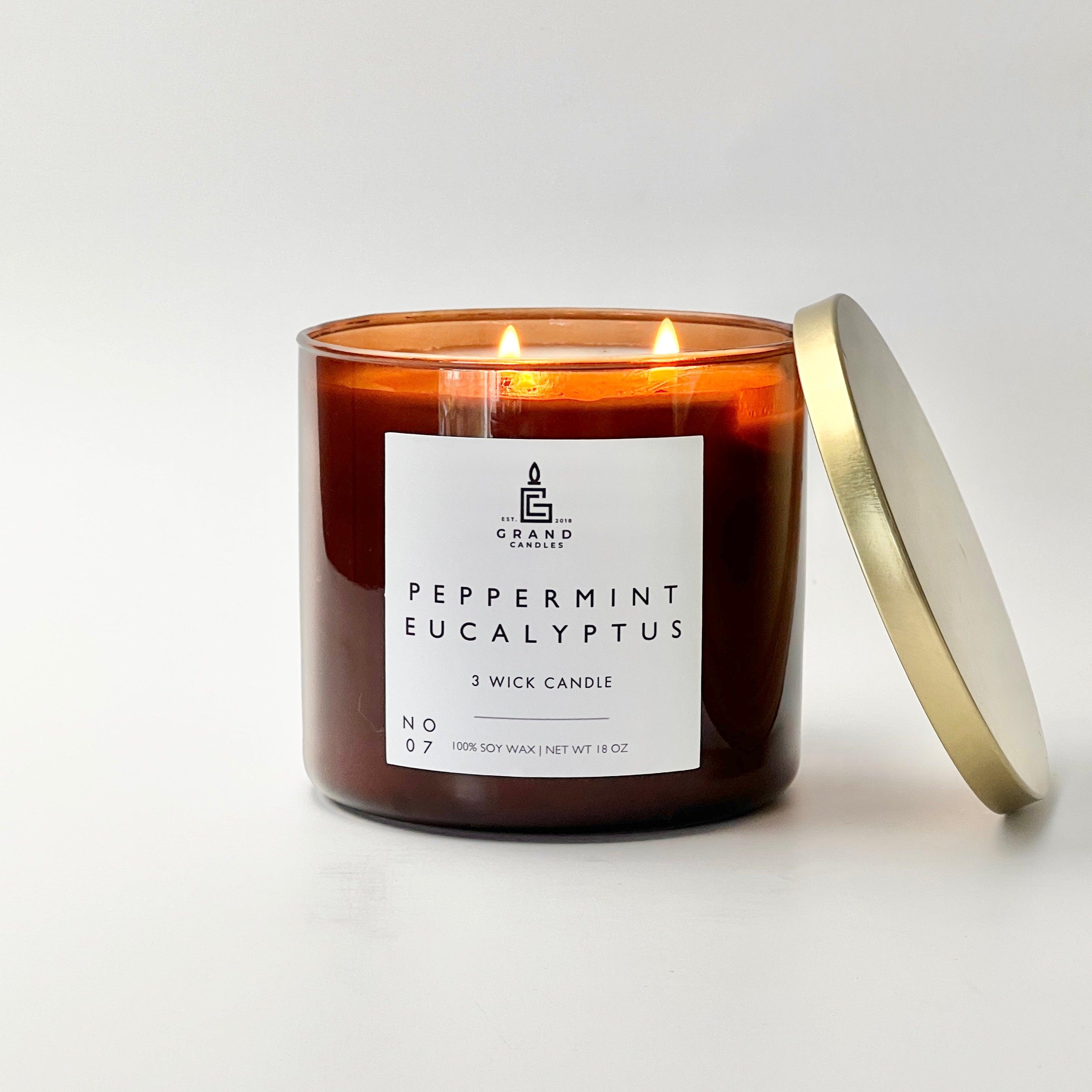 Peppermint Eucalyptus Candle  - Grand Candles LLC   