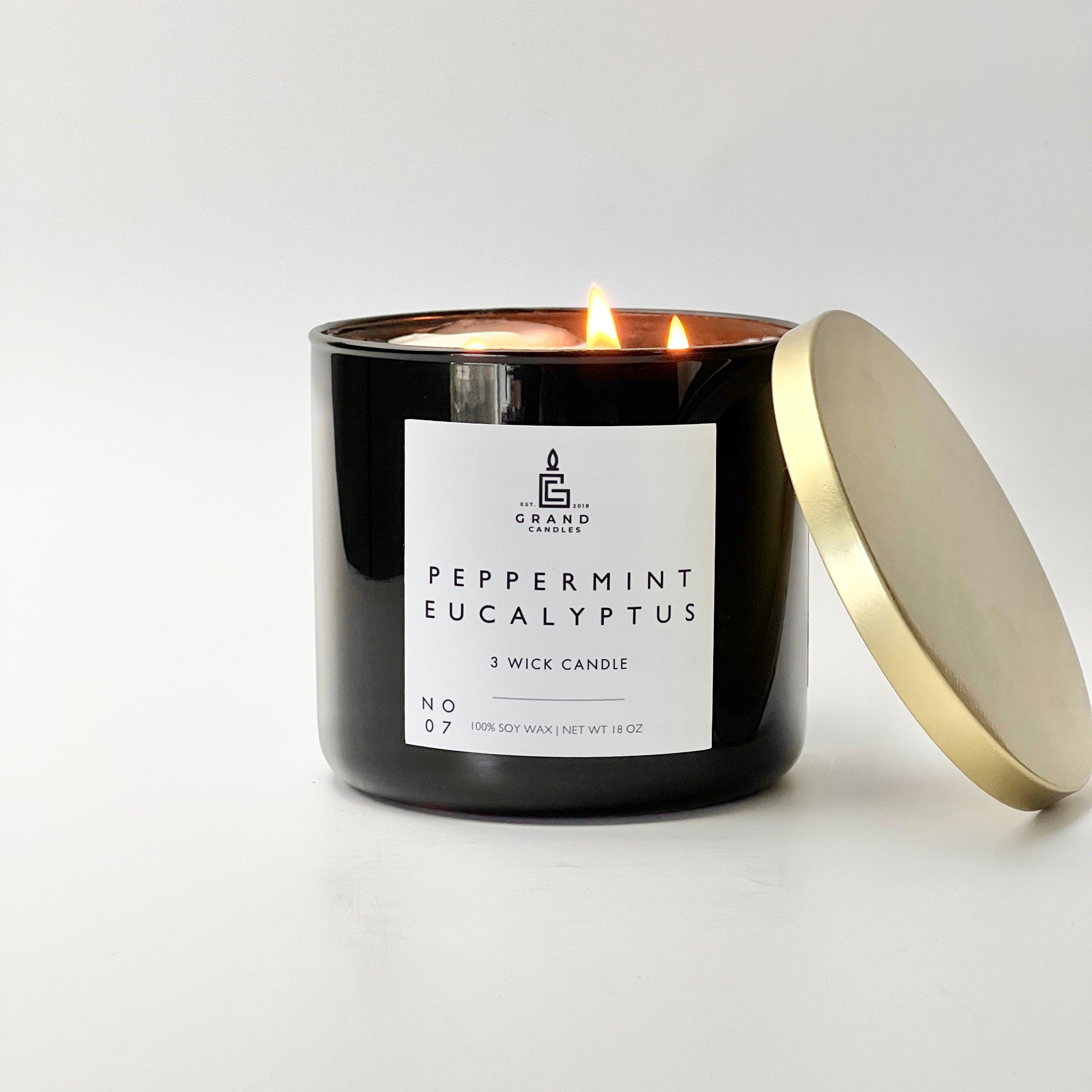 Peppermint Eucalyptus Candle  - Grand Candles LLC   