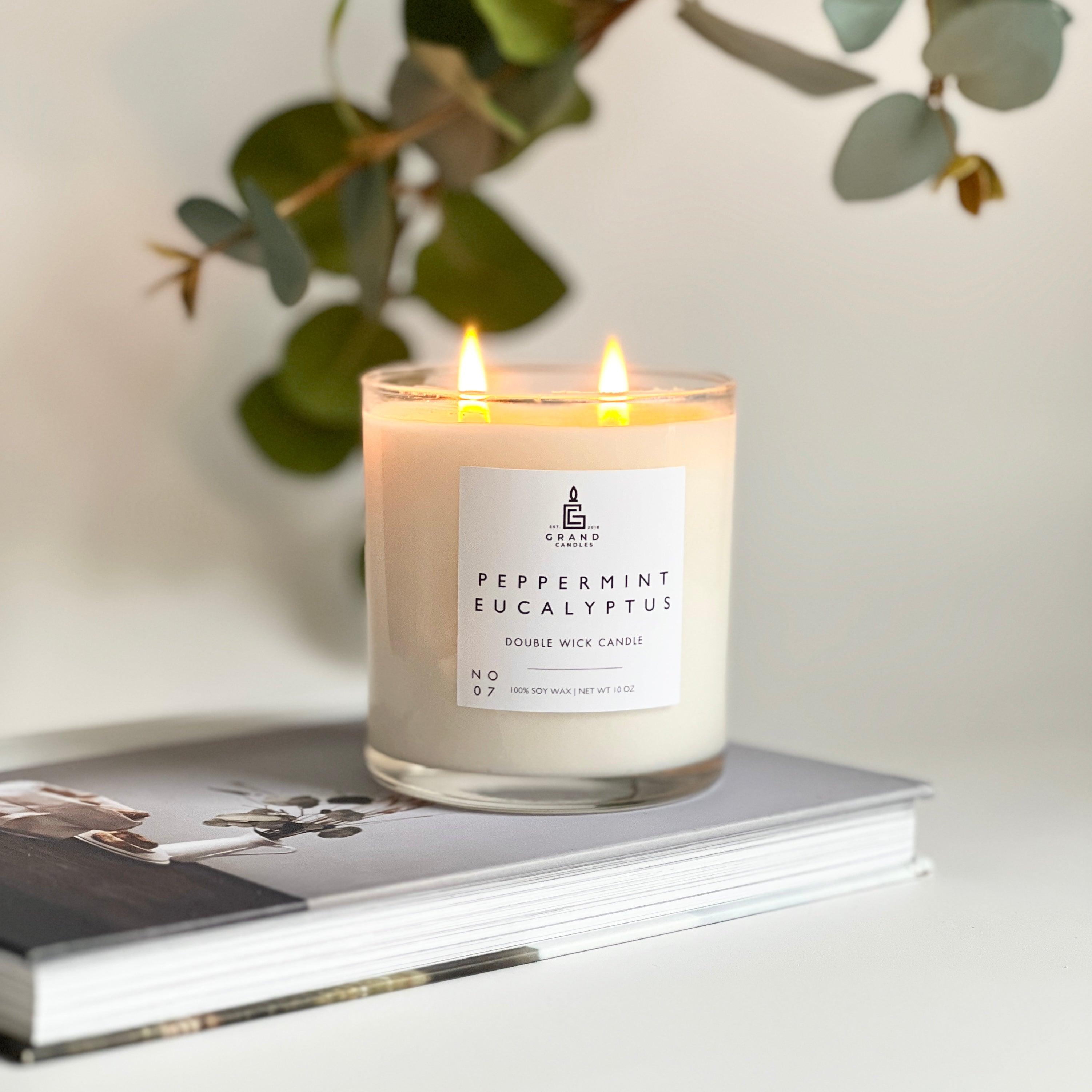 Peppermint Eucalyptus Candle  - Grand Candles LLC   